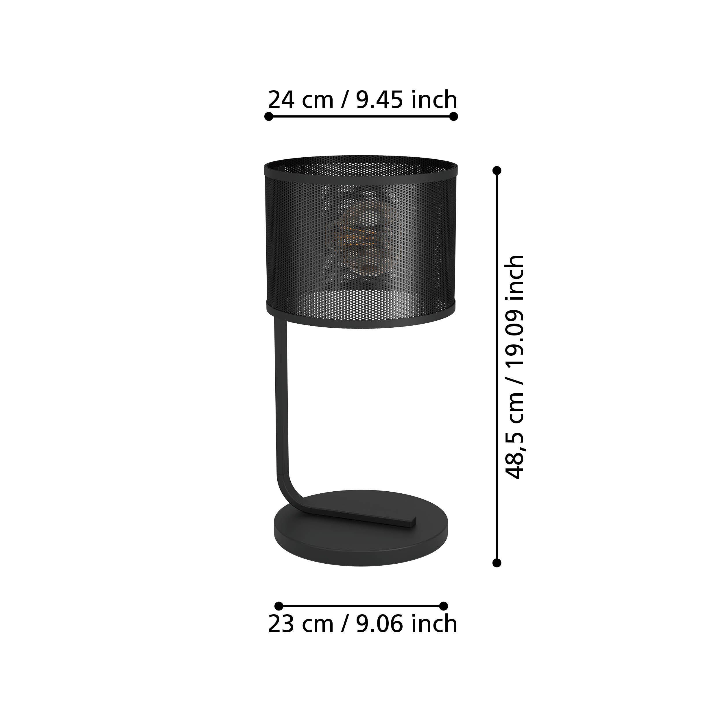 Lampe MANBY noir H48,5cm