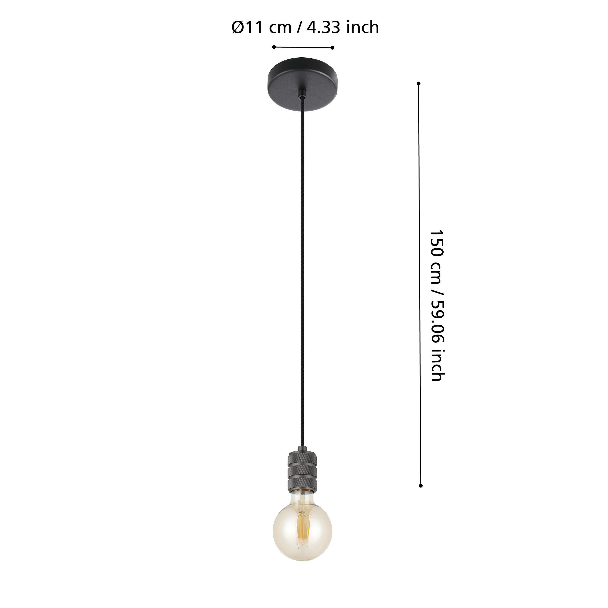 Suspension YORTH noir Ø5cm