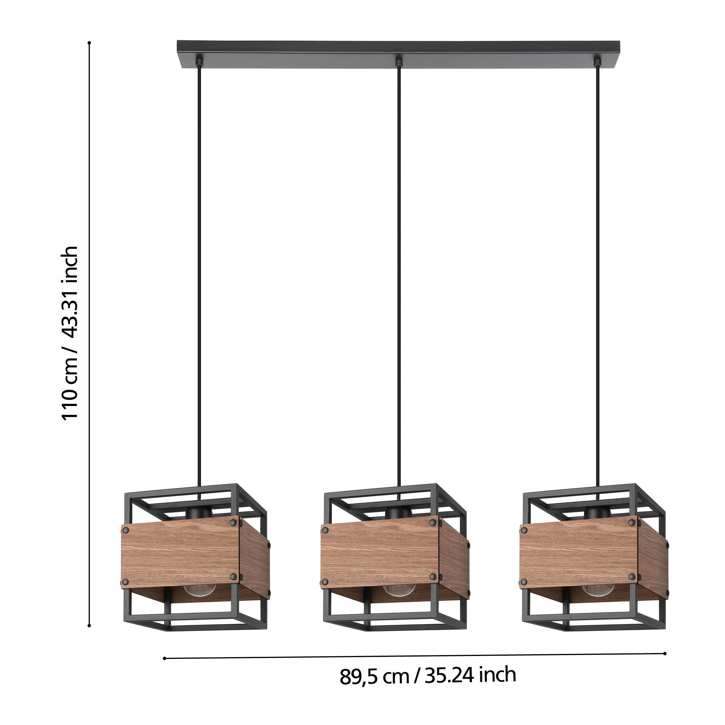 Suspension EVESHAM noir L89,5cm