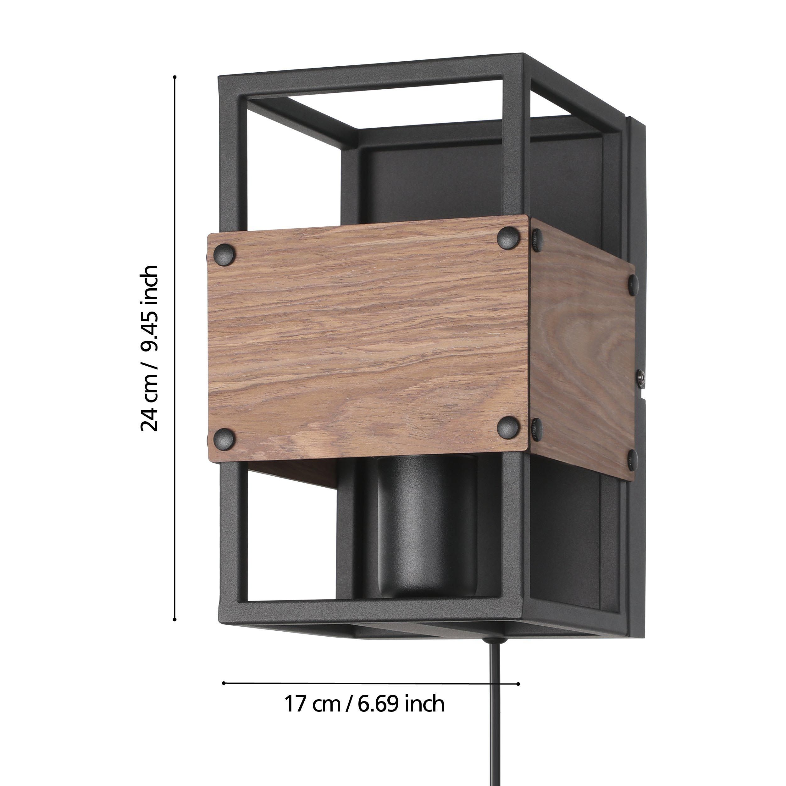 Plafonnier EVESHAM noir H14cm