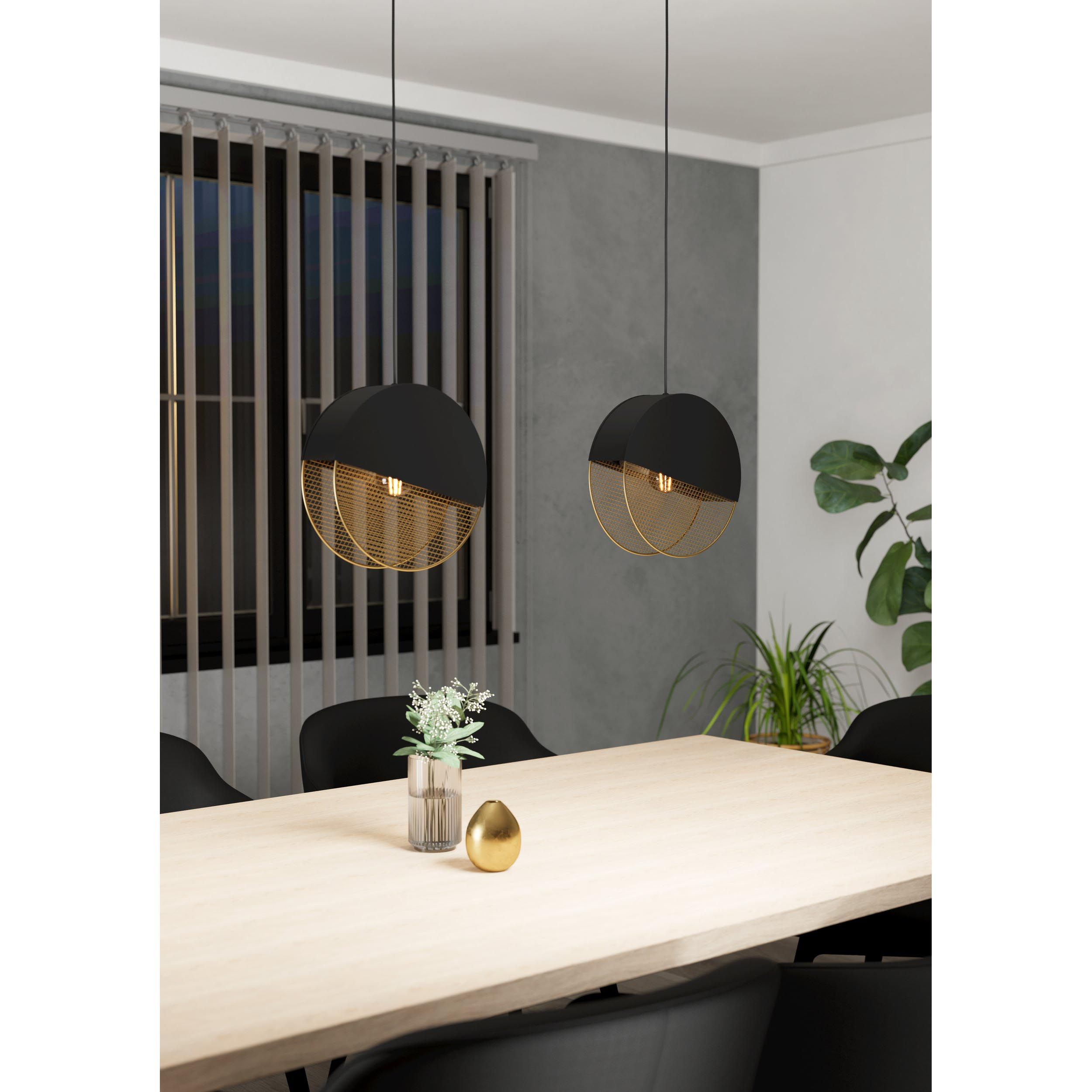 Suspension MUMBLES noir/doré L86cm