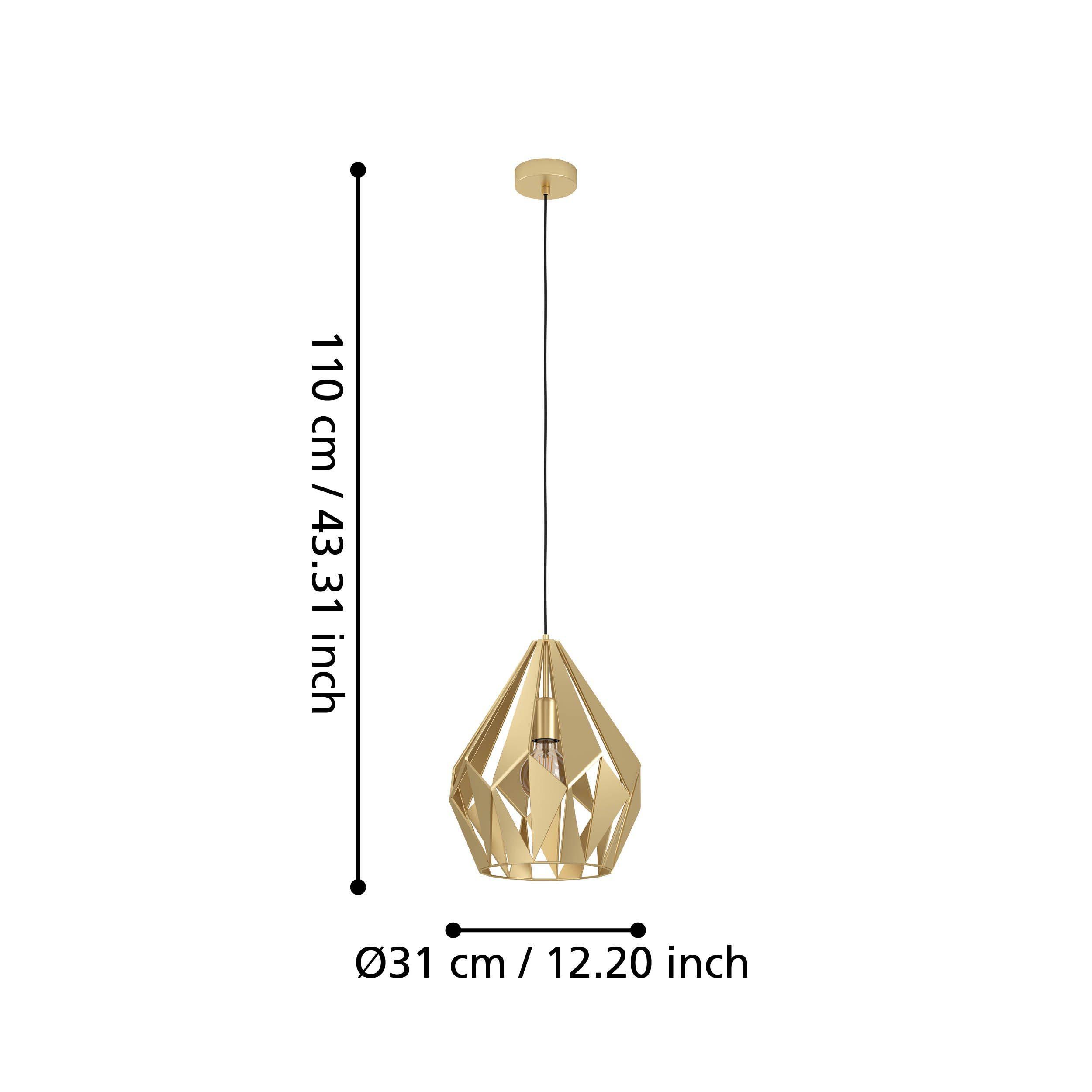 Suspension CARLTON doré Ø31cm