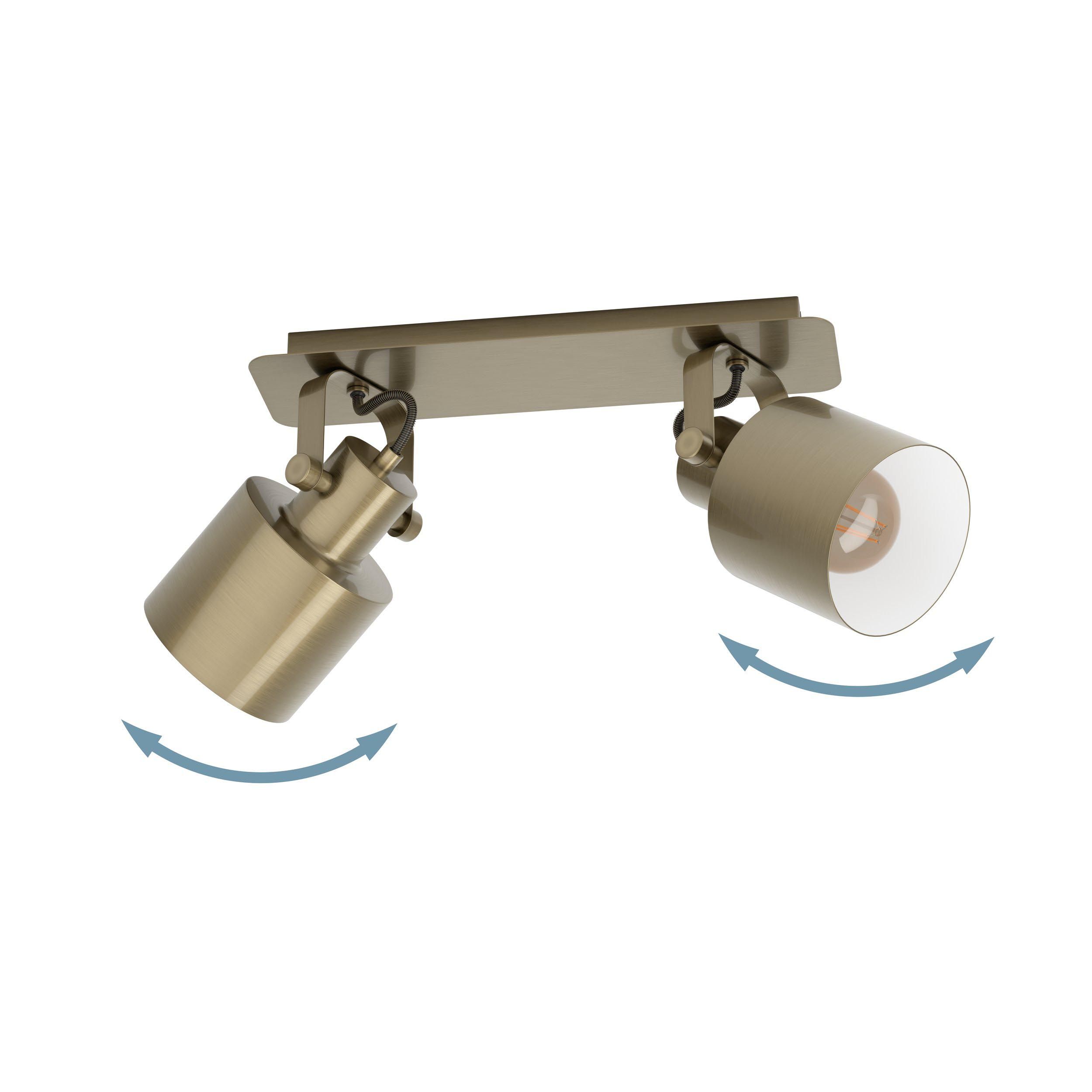 Spot de plafond réglette/plaf métal doré SOUTHERY E27 2X40W