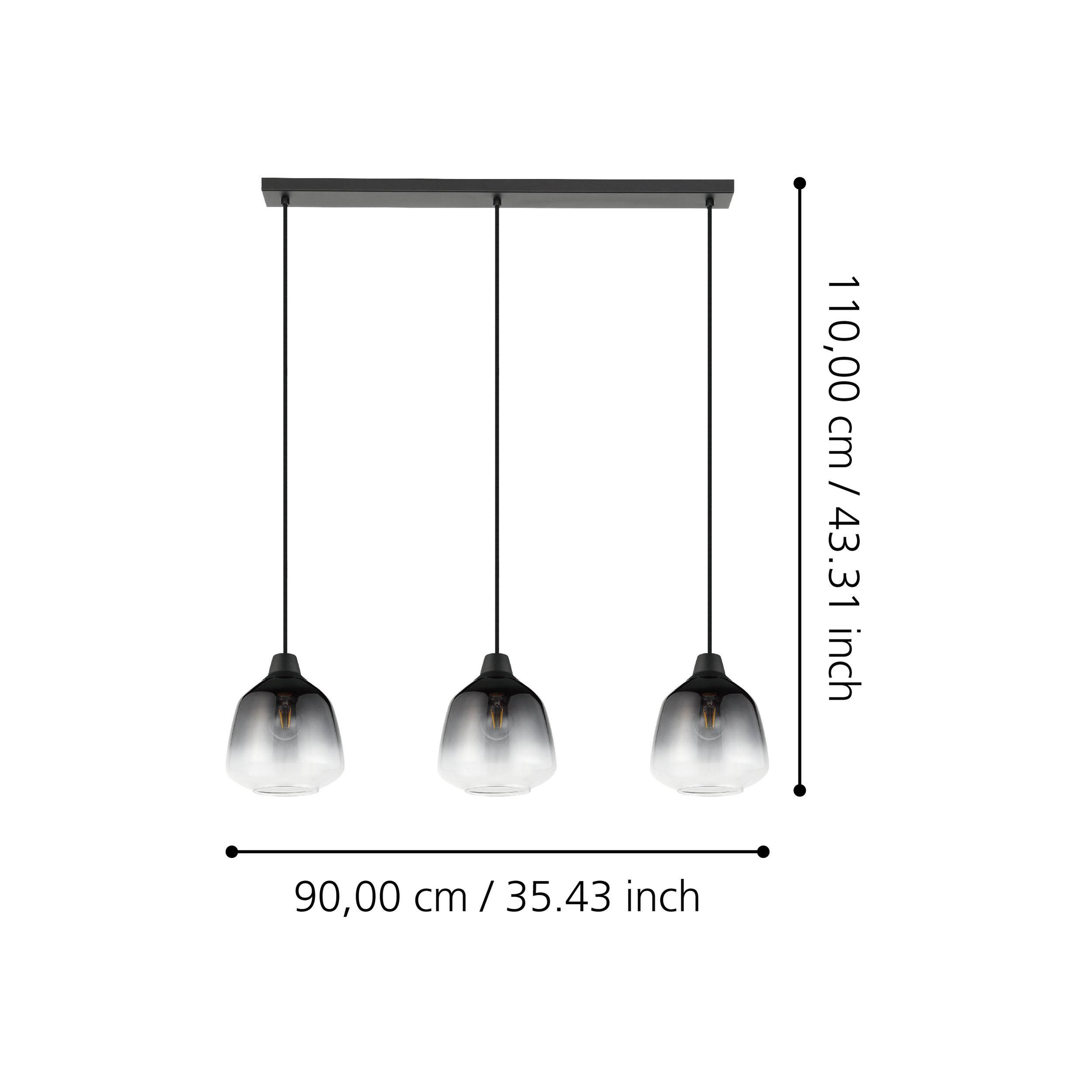 Suspension SEDBERGH noir L90cm