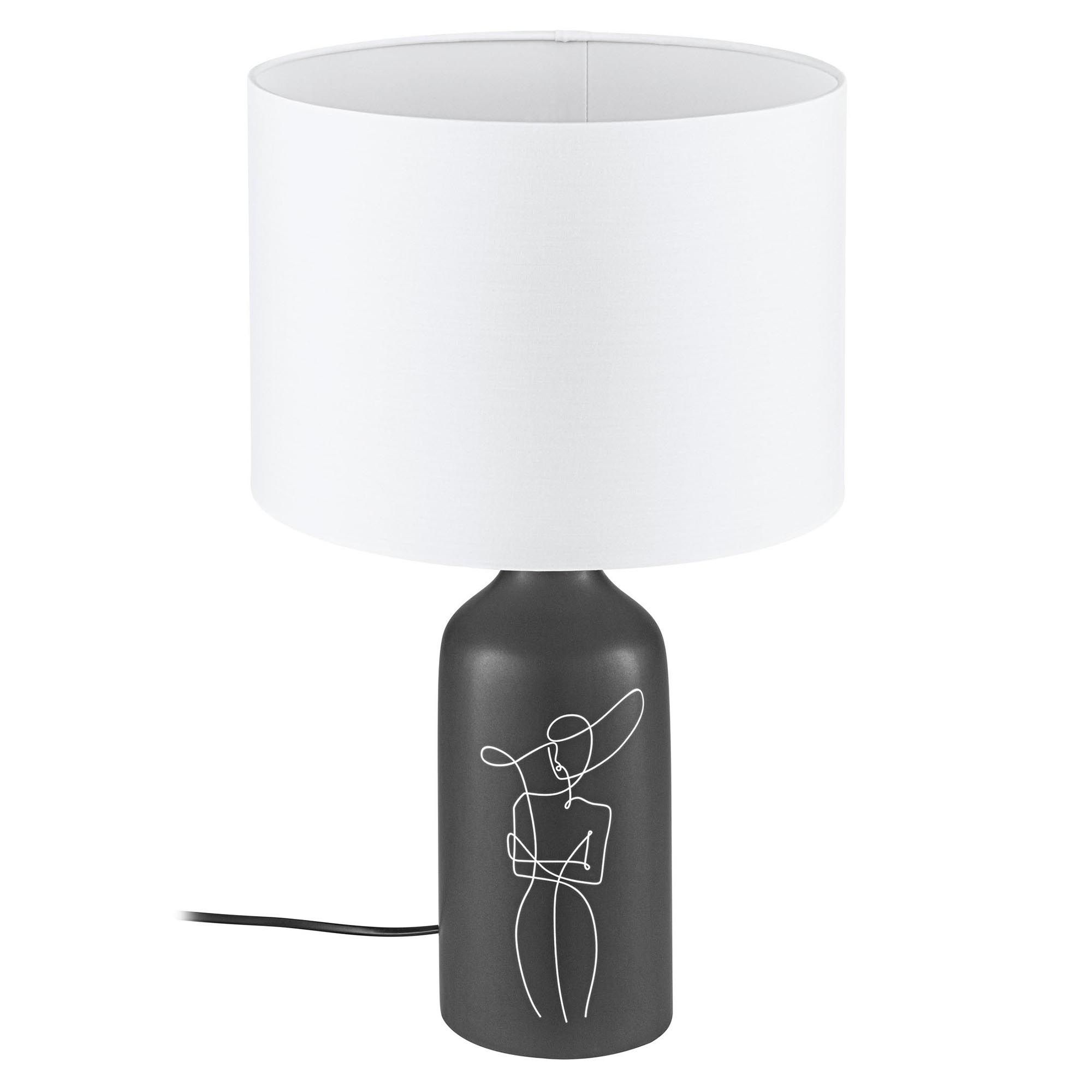 Lampe de table VINOZA noir/blanc H53,5cm