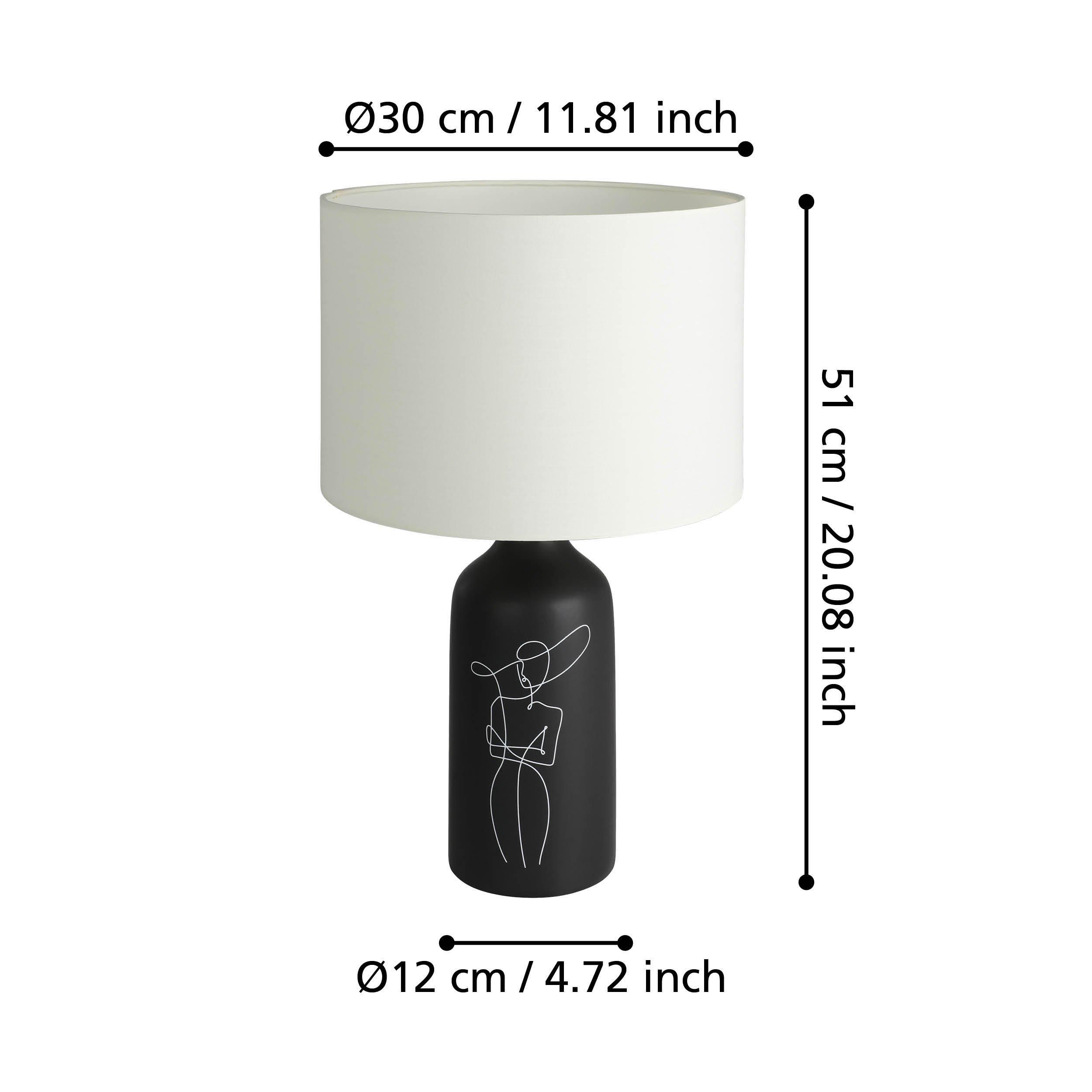 Lampe de table VINOZA noir/blanc H53,5cm