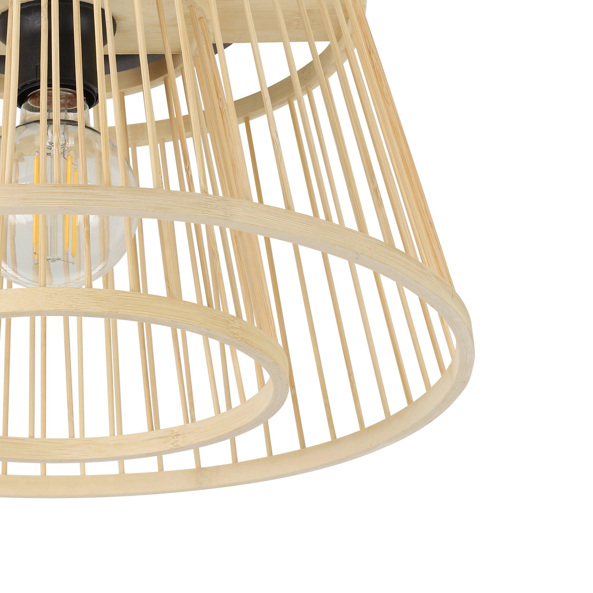 Plafonnier HYKEHAM bambou/naturel Ø38cm