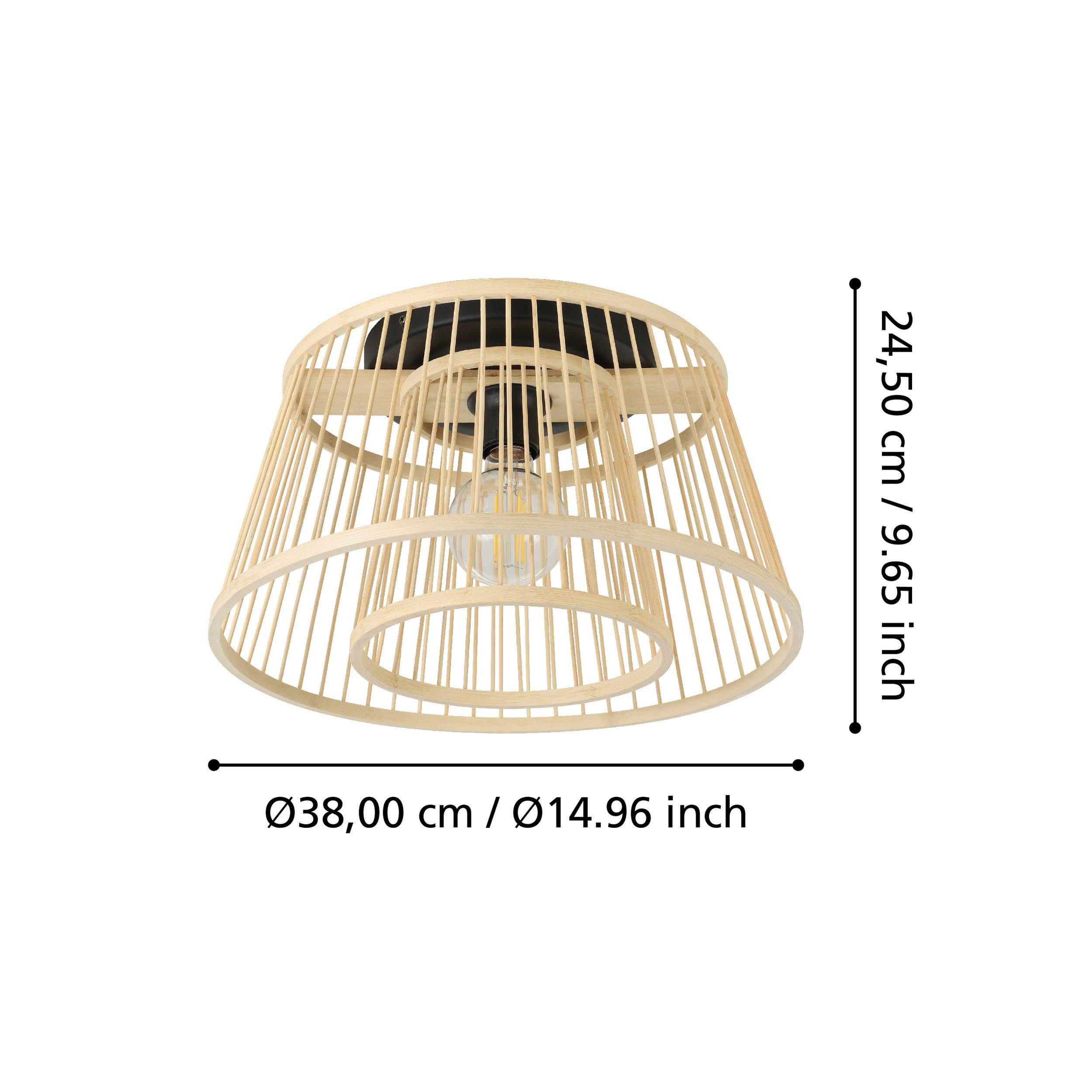 Plafonnier HYKEHAM bambou/naturel Ø38cm