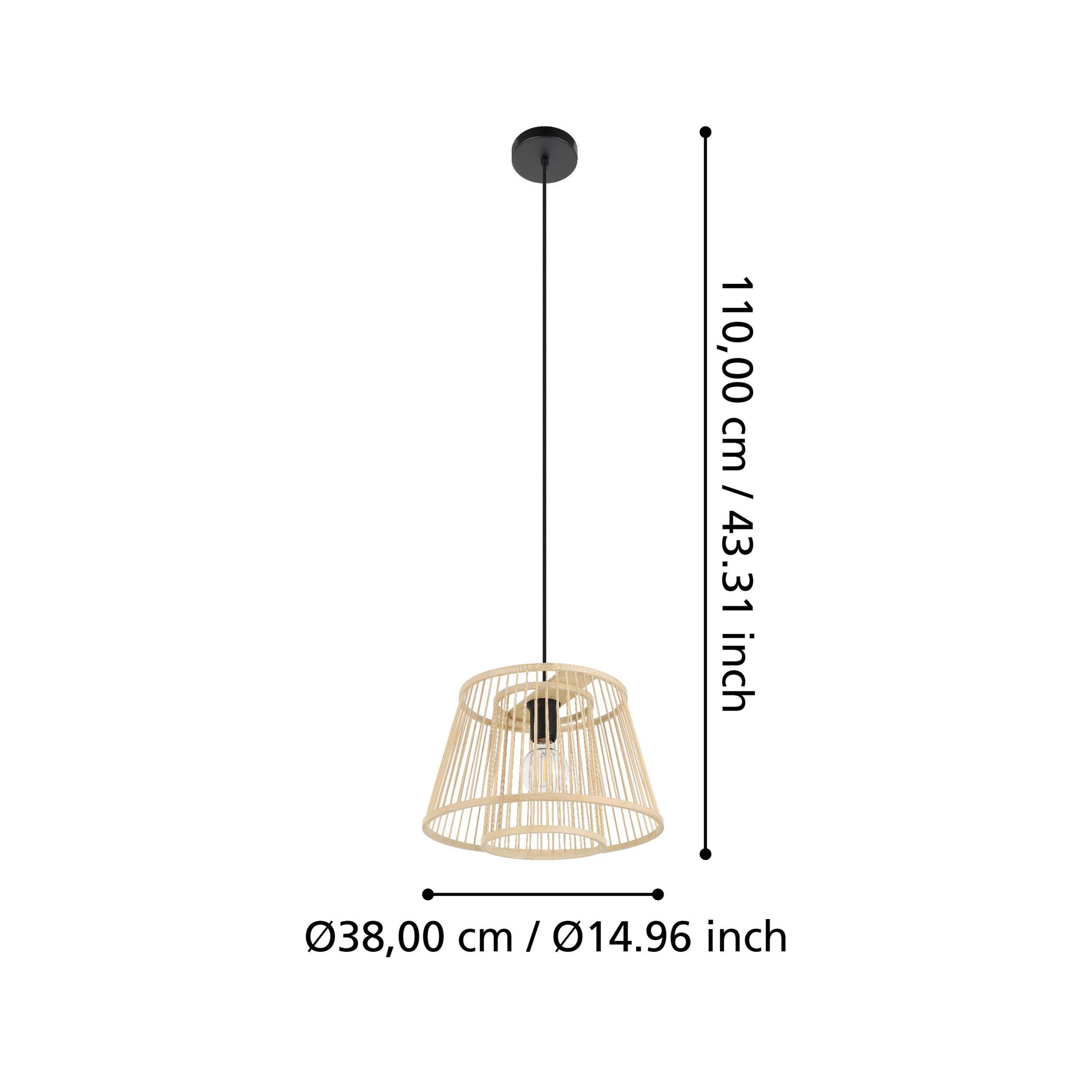Suspension HYKEHAM bambou/naturel Ø38cm