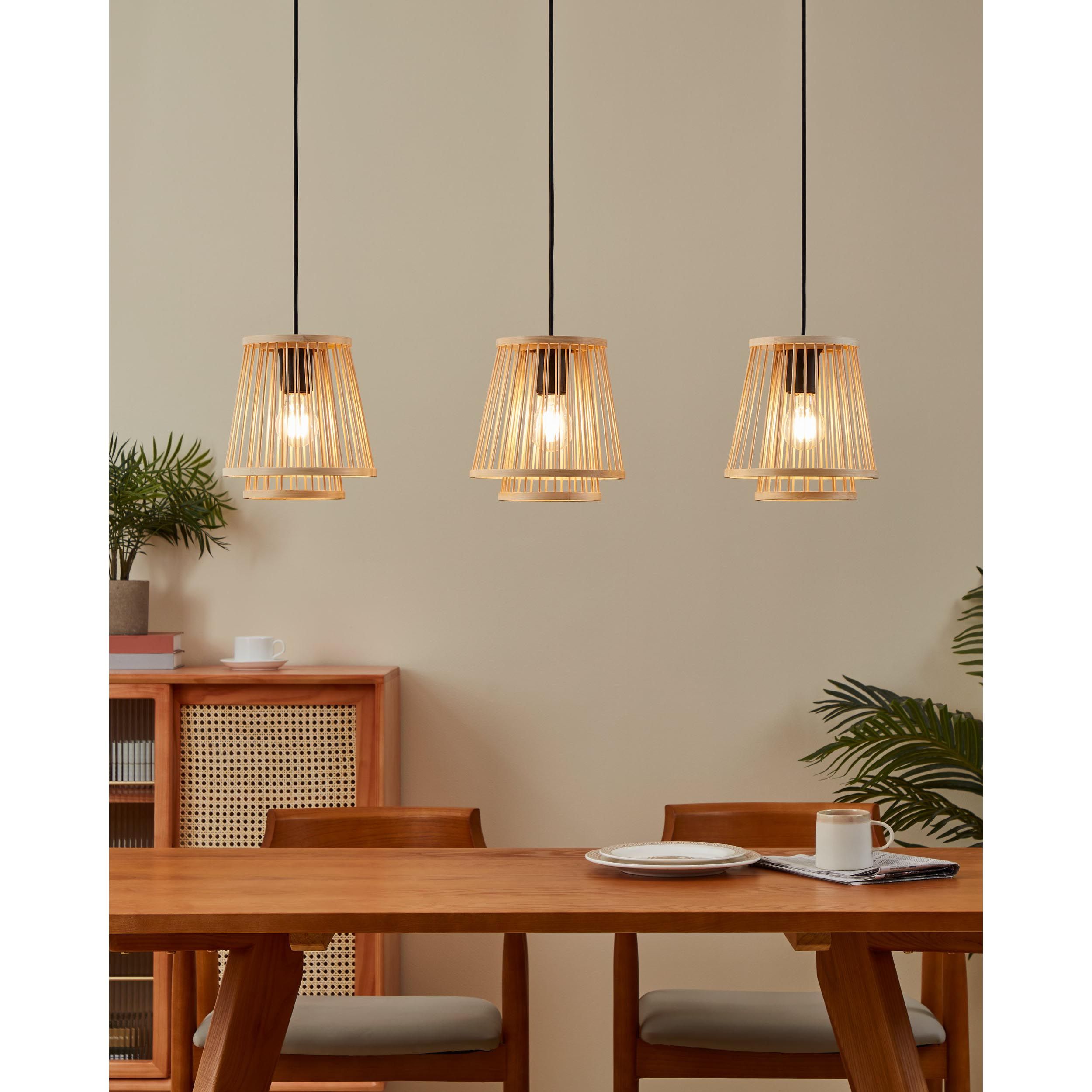 Suspension HYKEHAM bambou/naturel L91cm