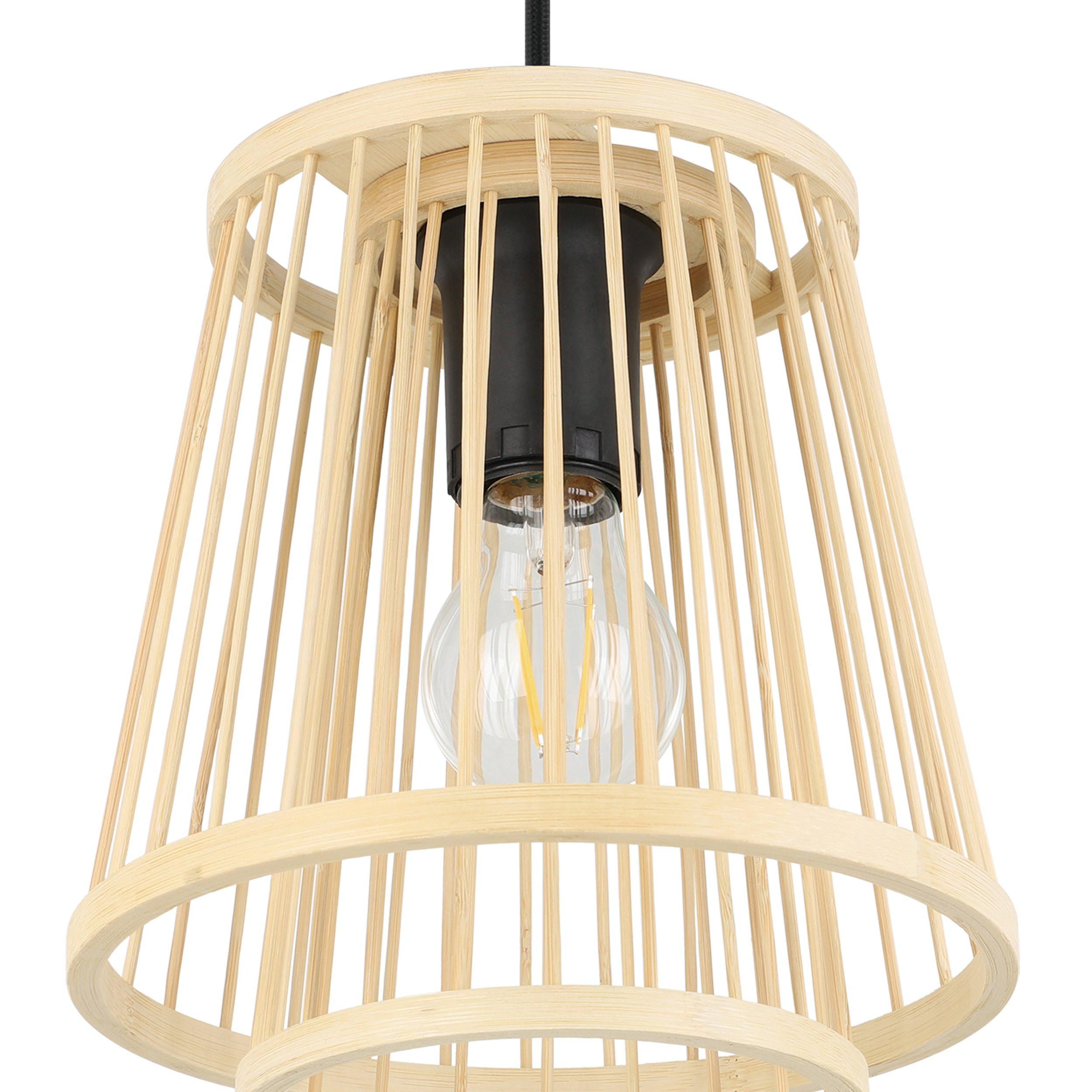 Suspension HYKEHAM bambou/naturel L91cm