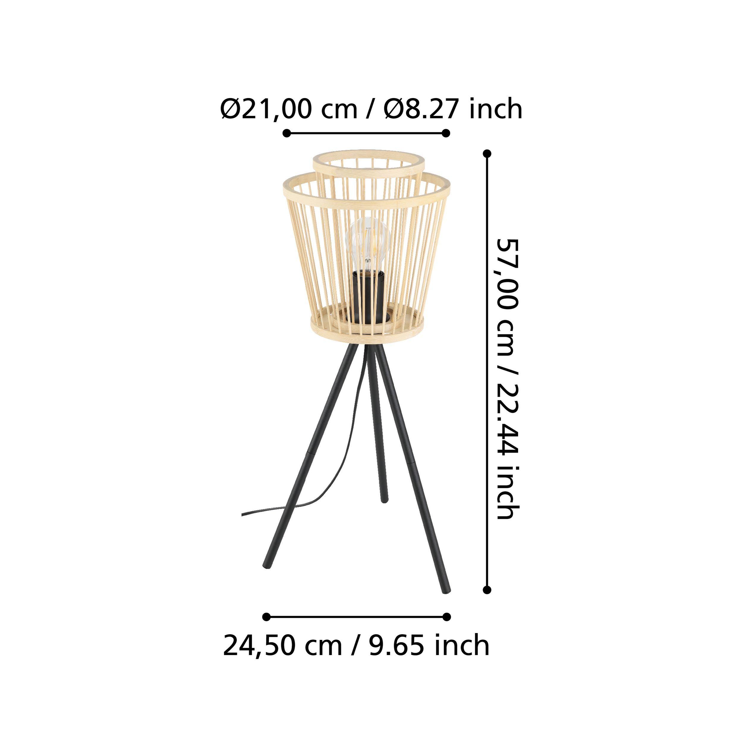 Lampe de table HYKEHAM bambou/naturel H57cm