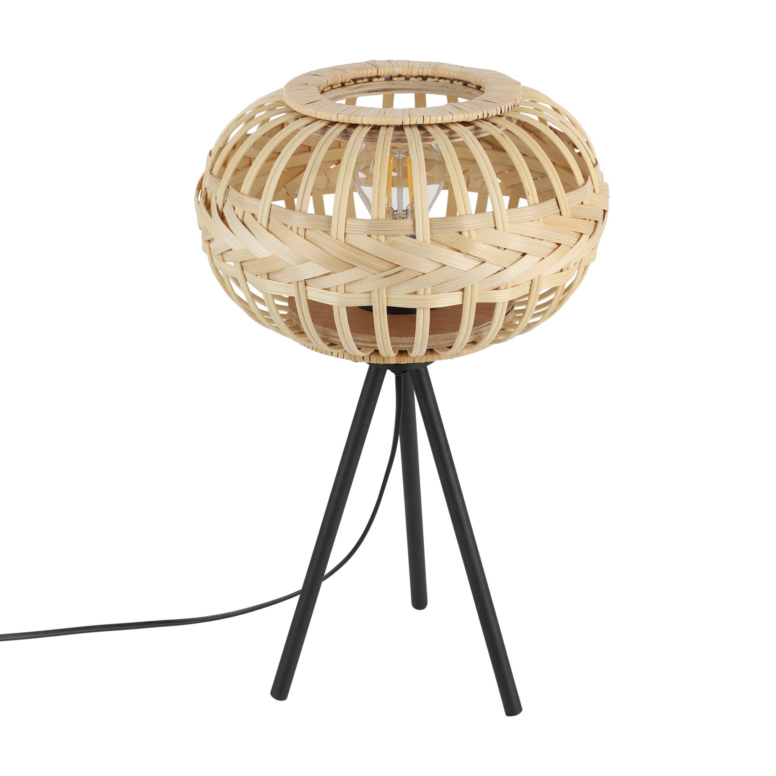 Lampe de table AMSFIELD bois/noir H41cm