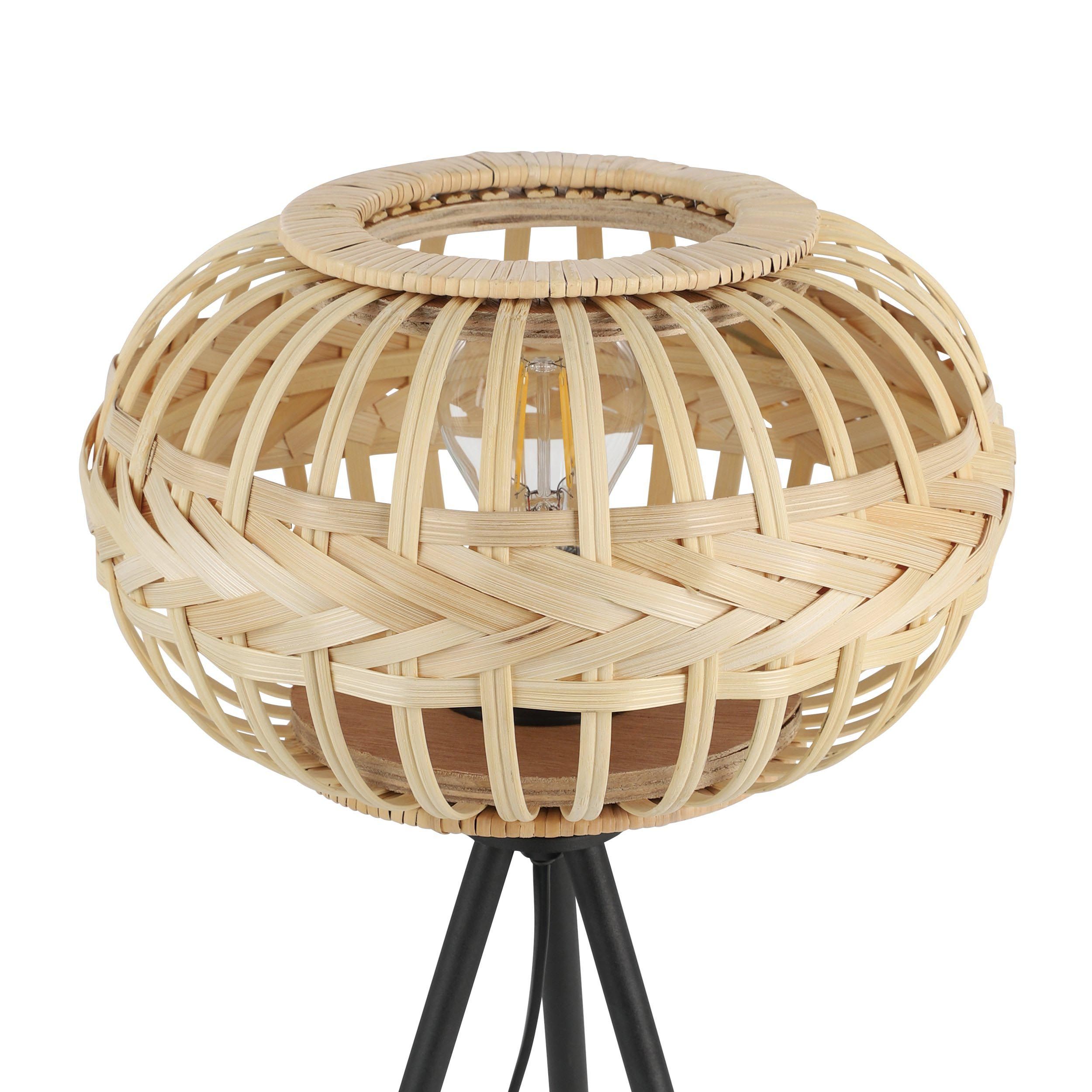 Lampe de table AMSFIELD bois/noir H41cm