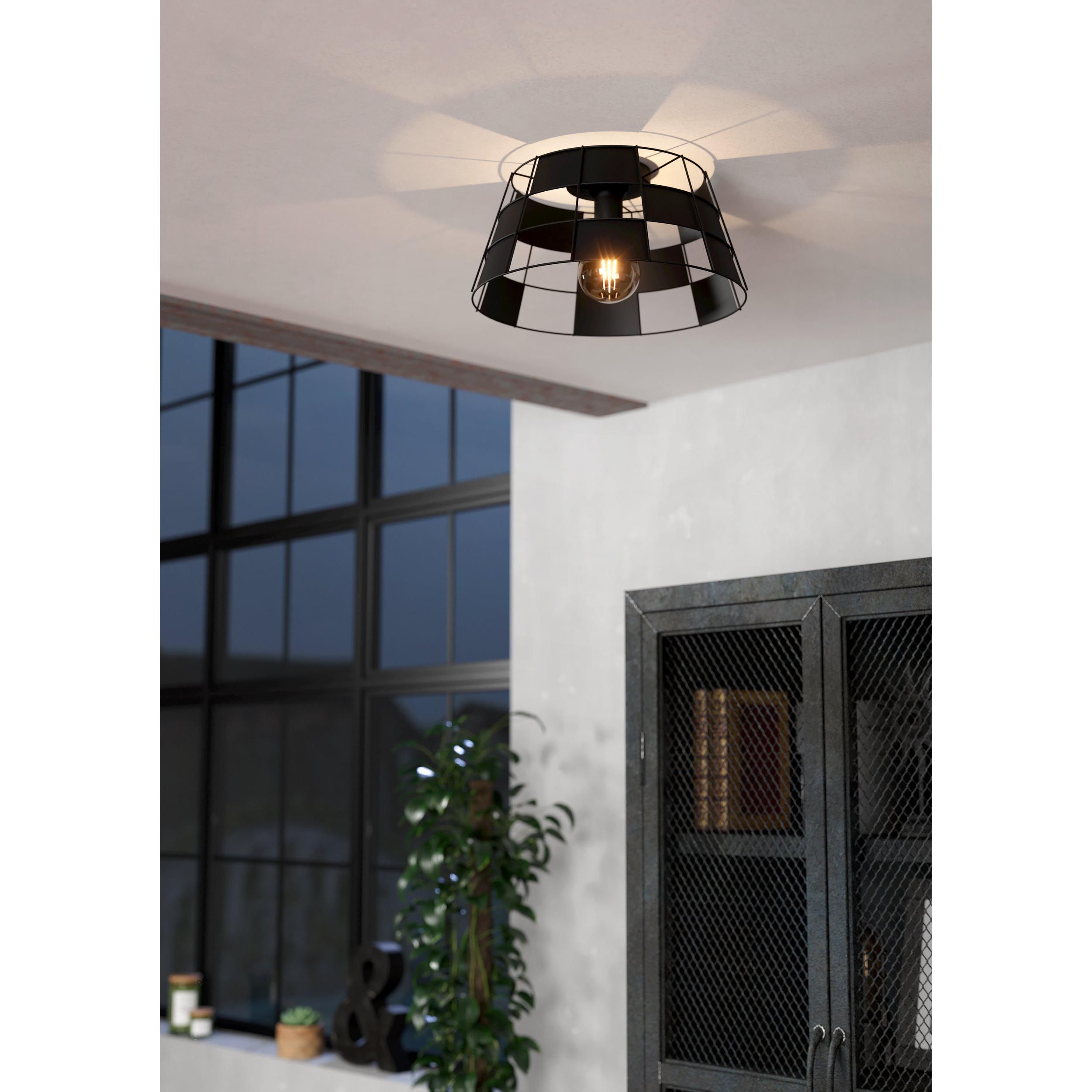Plafonnier PONTEFRACT noir Ø42cm