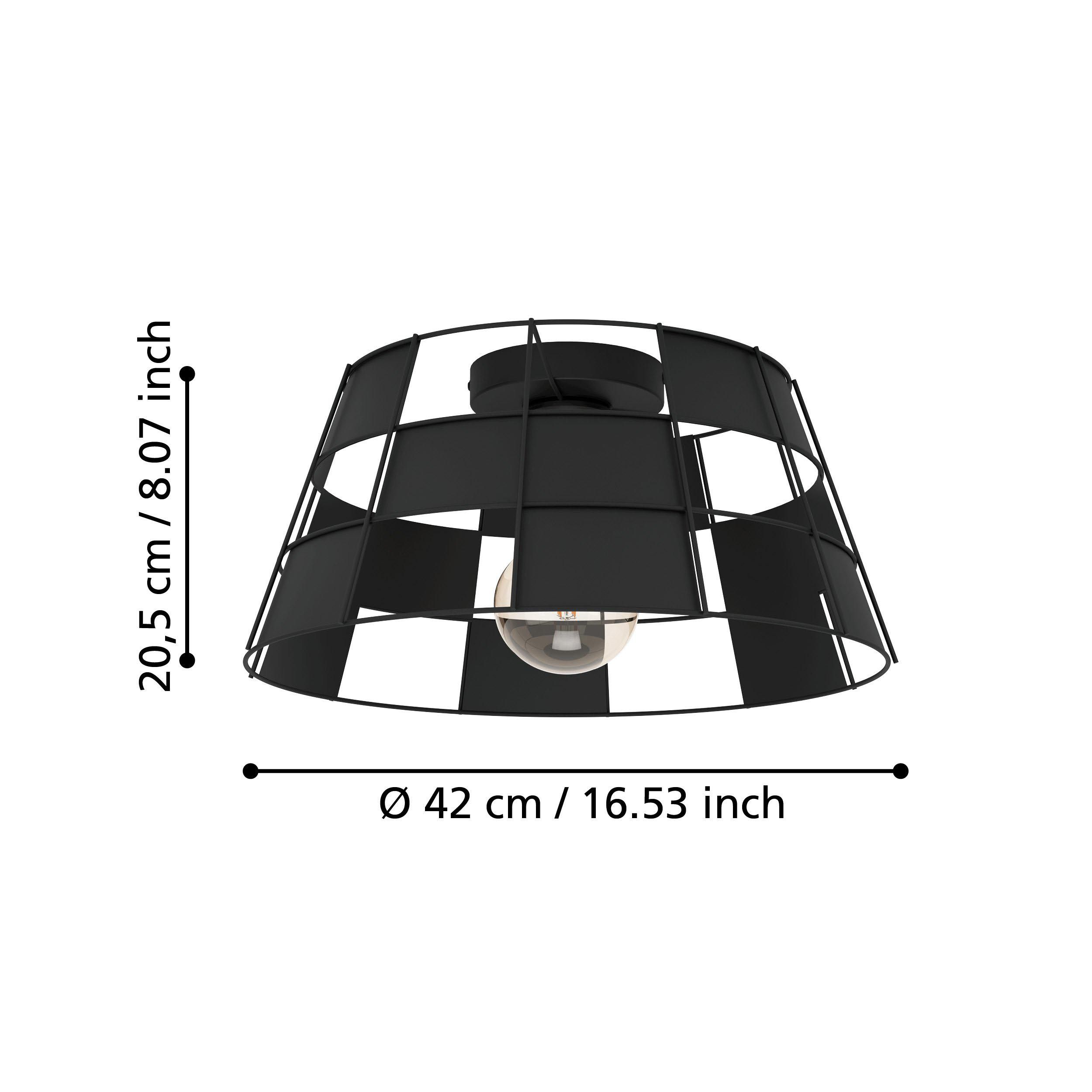Plafonnier PONTEFRACT noir Ø42cm