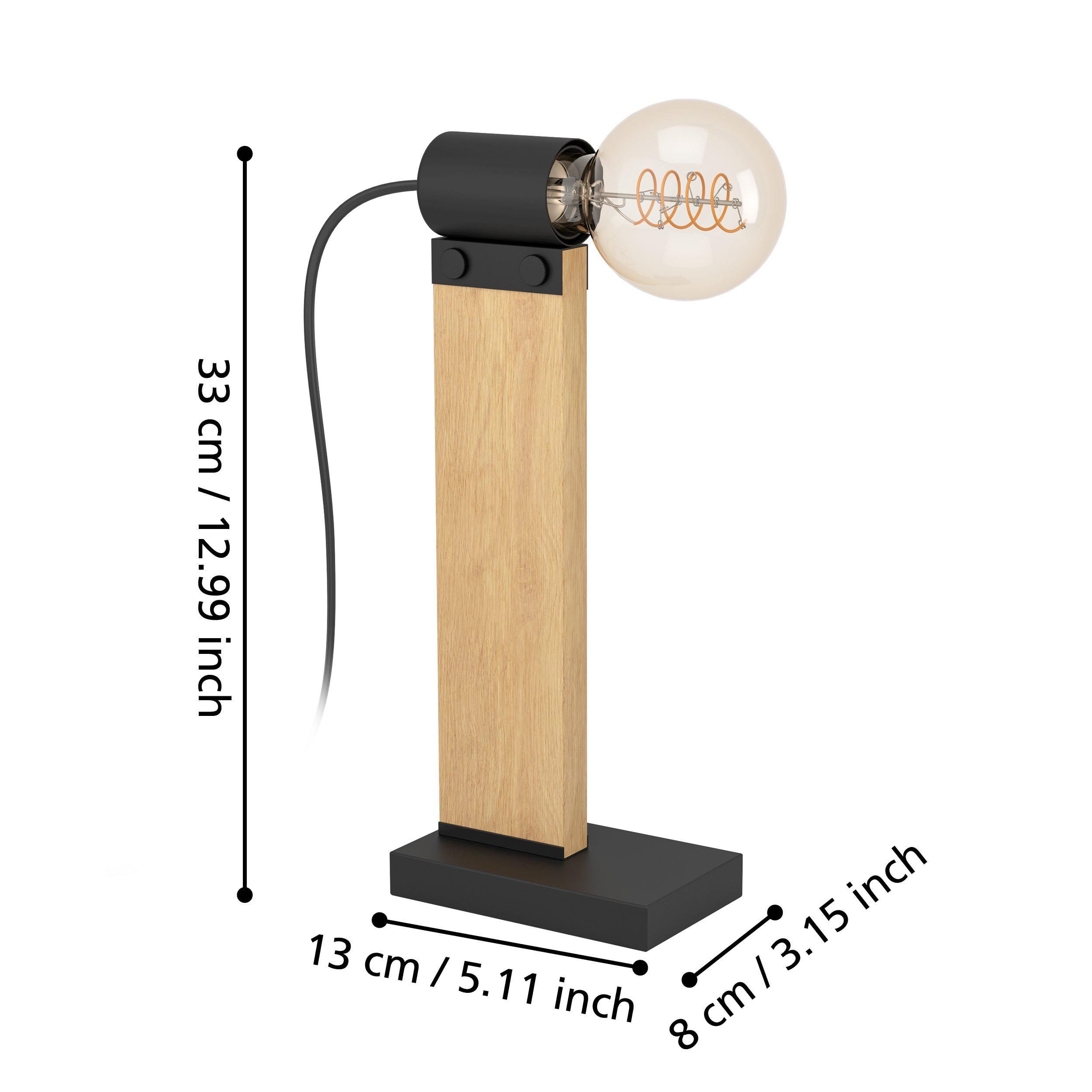 Lampe de table BAILRIGG bois H33cm
