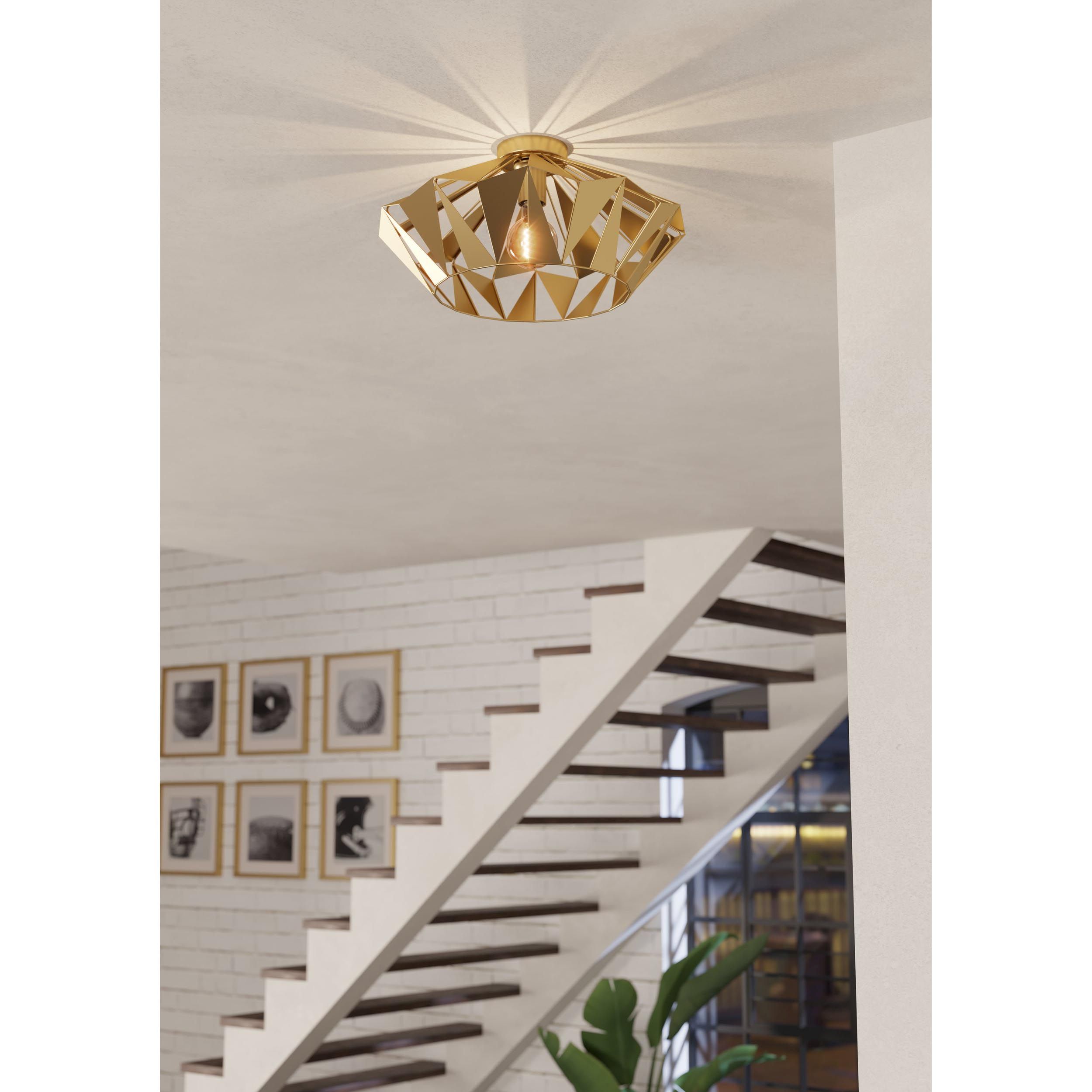 Plafonnier CARLTON doré Ø47cm