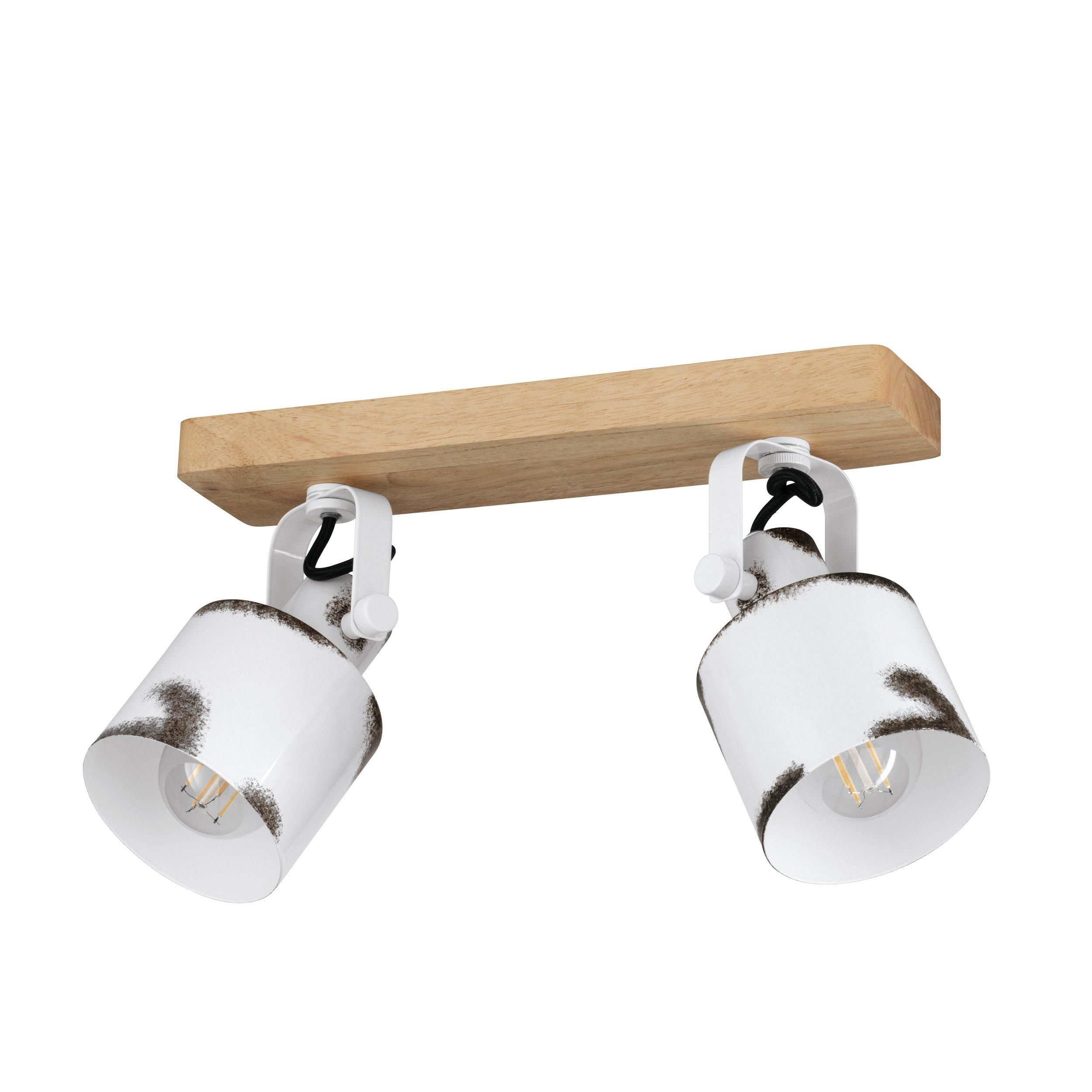 Réglette KILBURN blanc/noir/bois L36cm