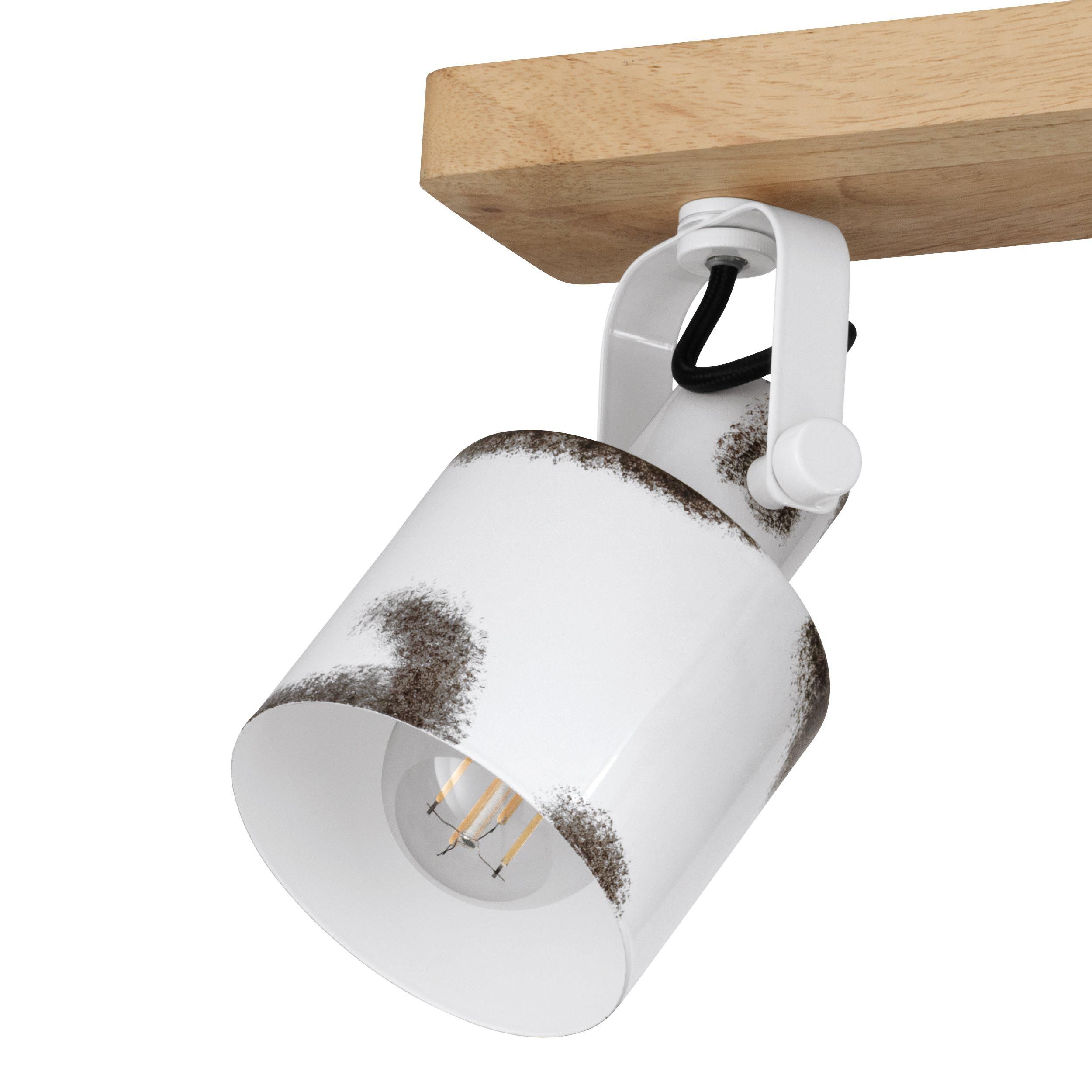 Réglette KILBURN blanc/noir/bois L36cm