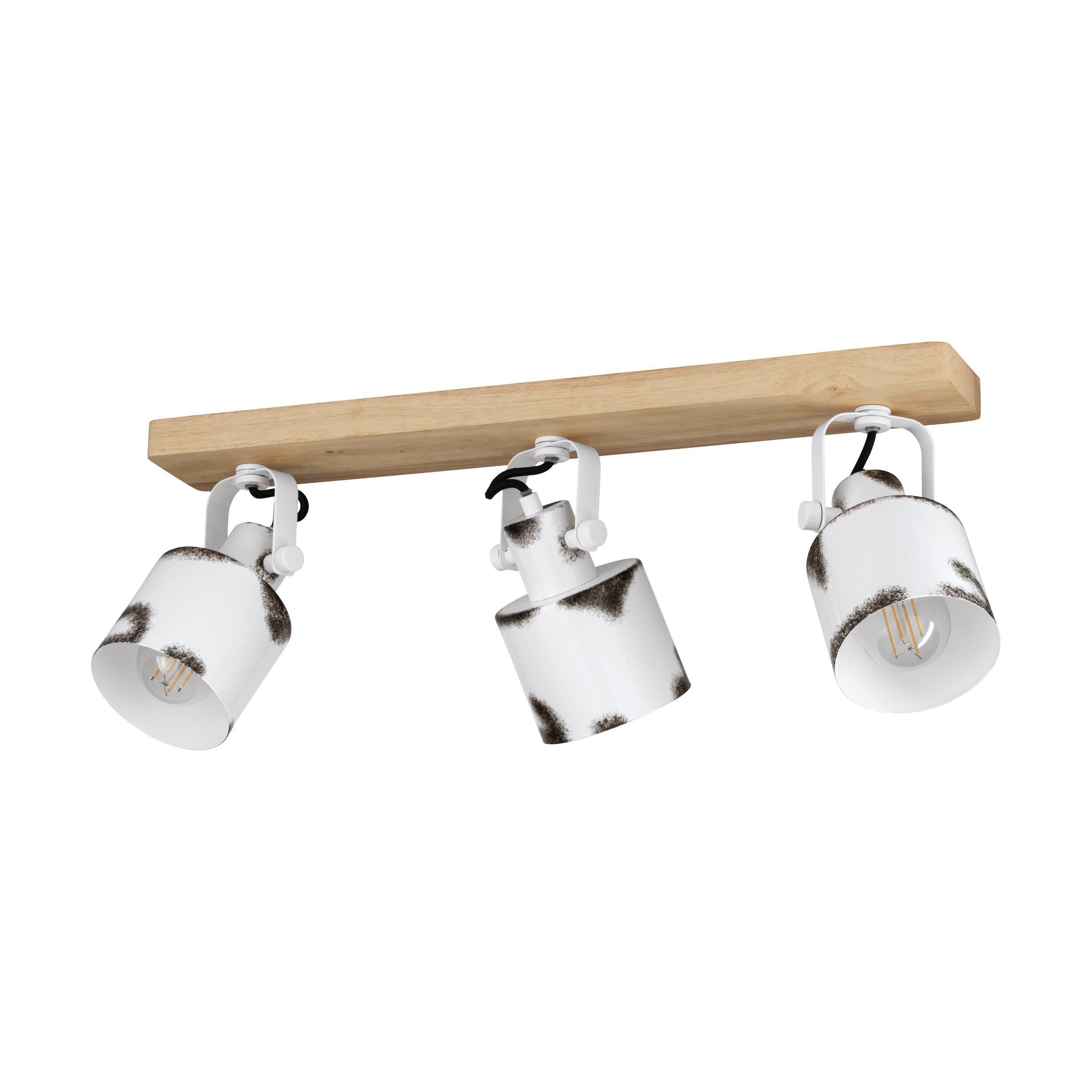 Réglette KILBURN blanc/noir/bois L59cm