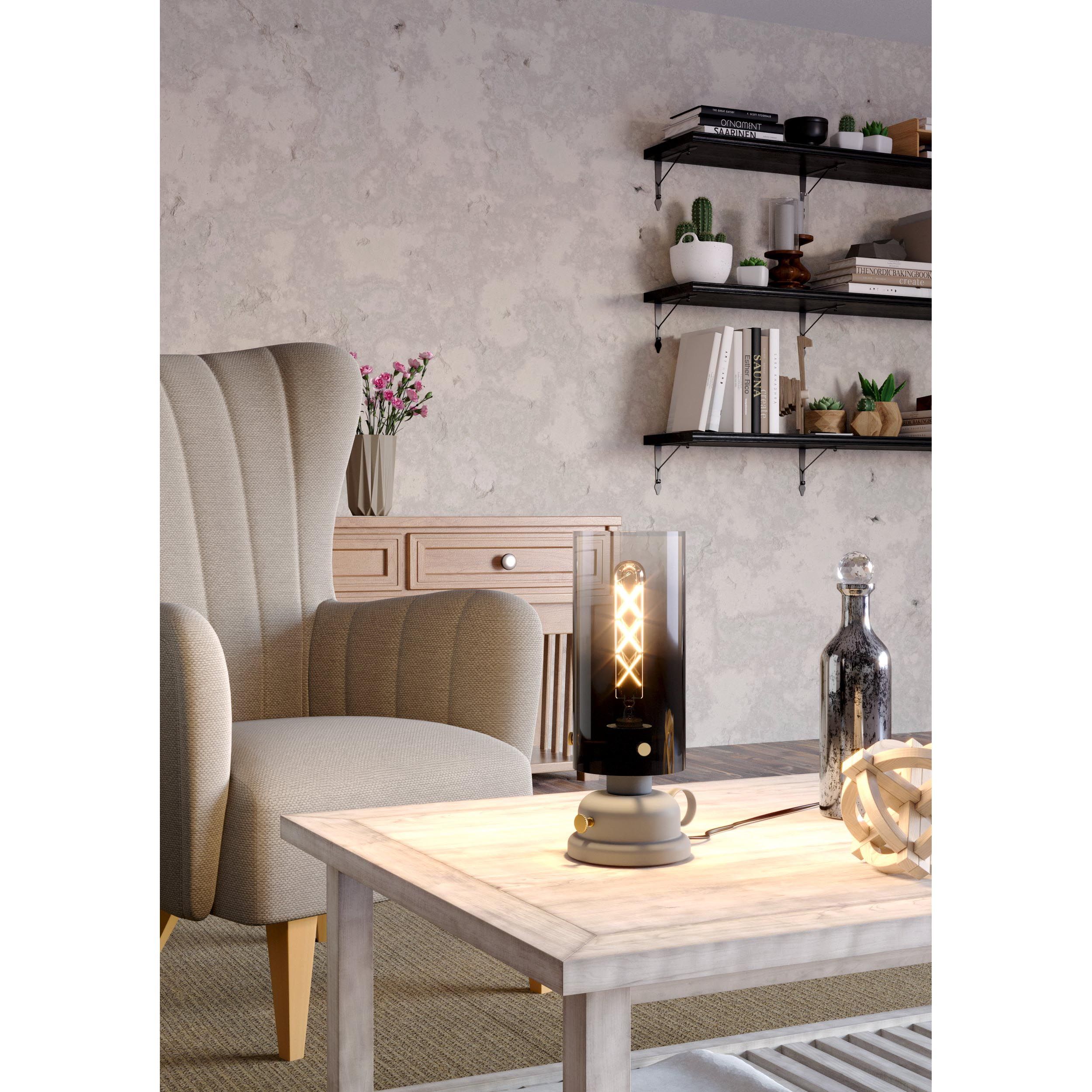 Lampe GARGAVE gris H31,5cm