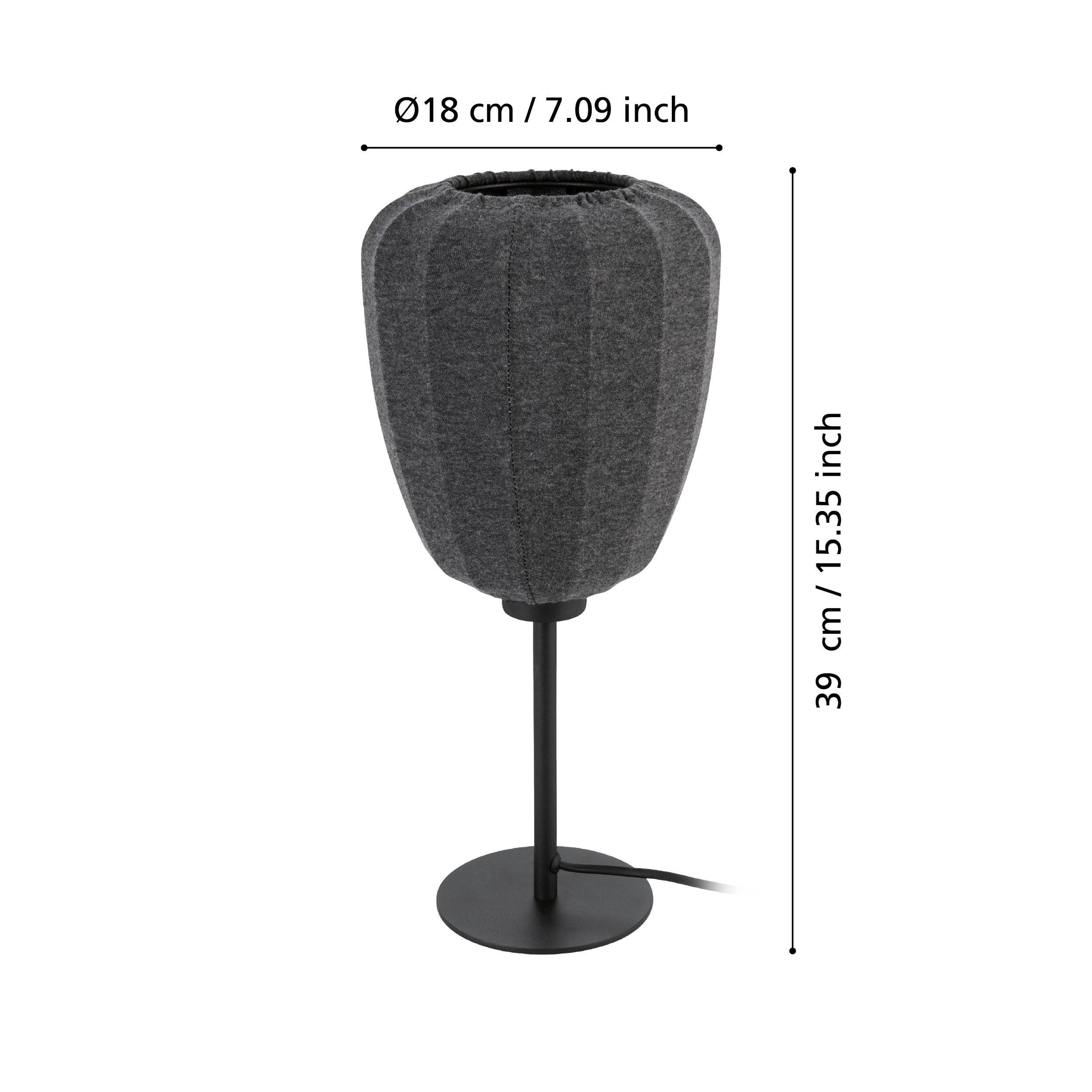 Lampe à poser BARLASTON noir H28,5cm