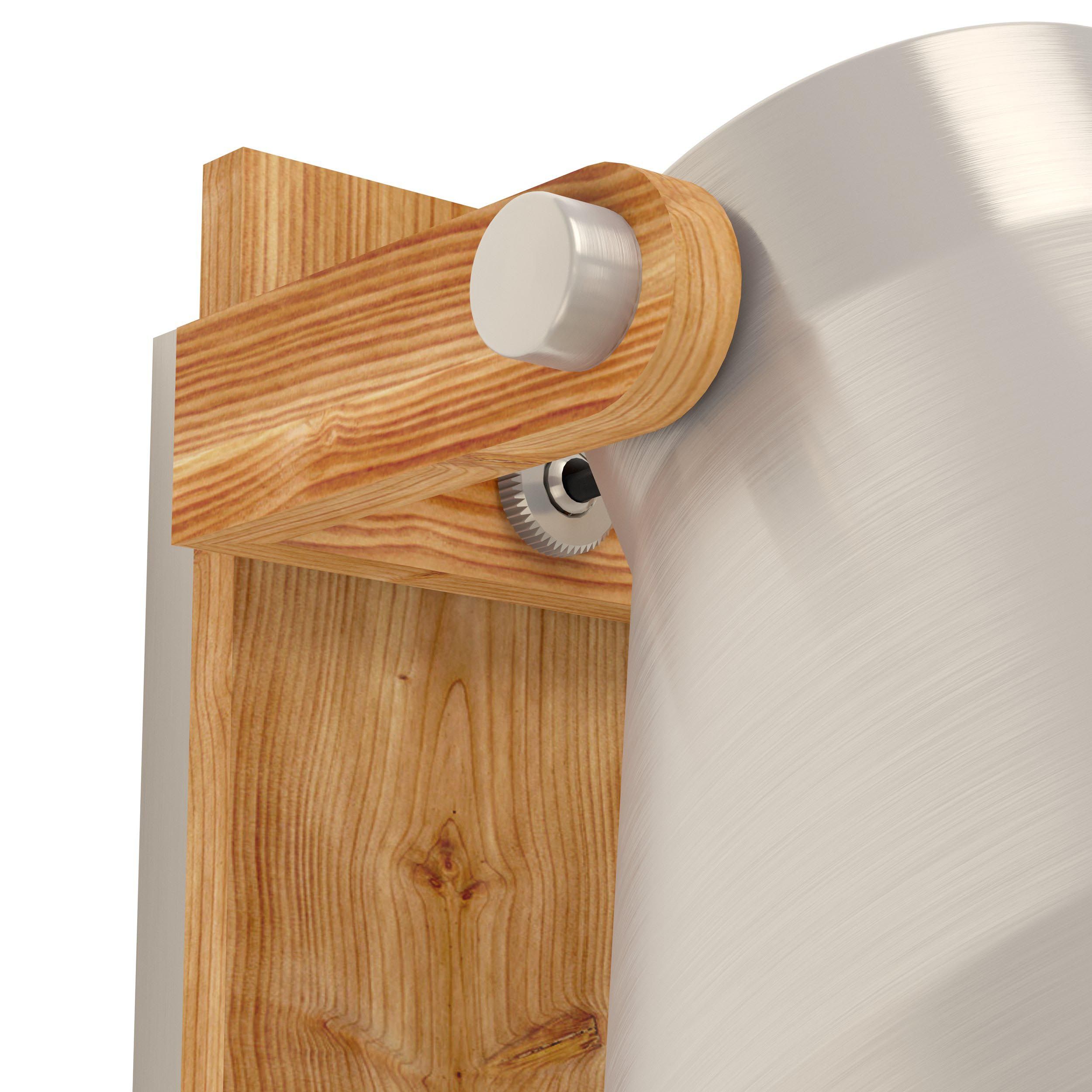 Spot CAWTON gris/bois H19,5cm