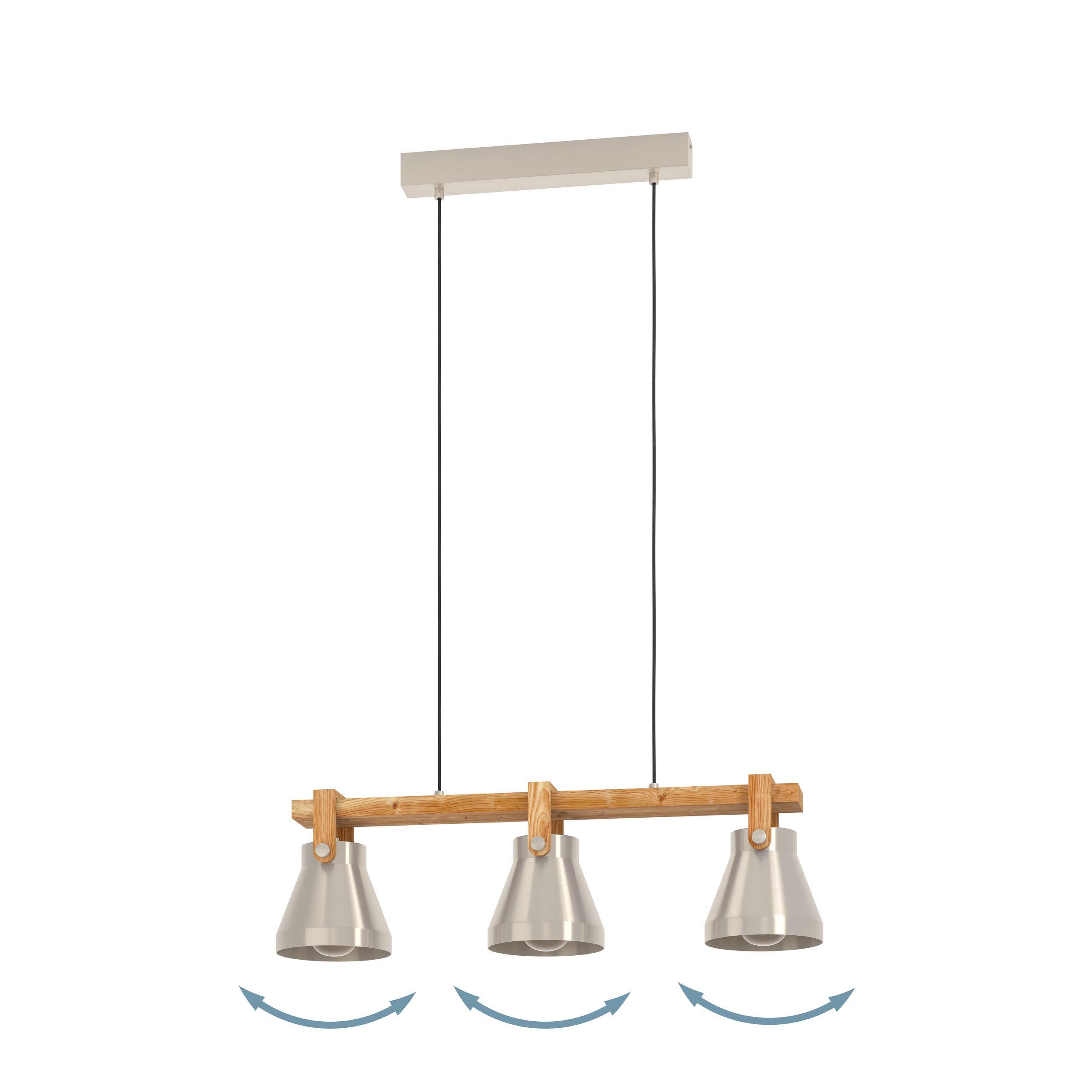Suspension CAWTON gris/bois L76cm