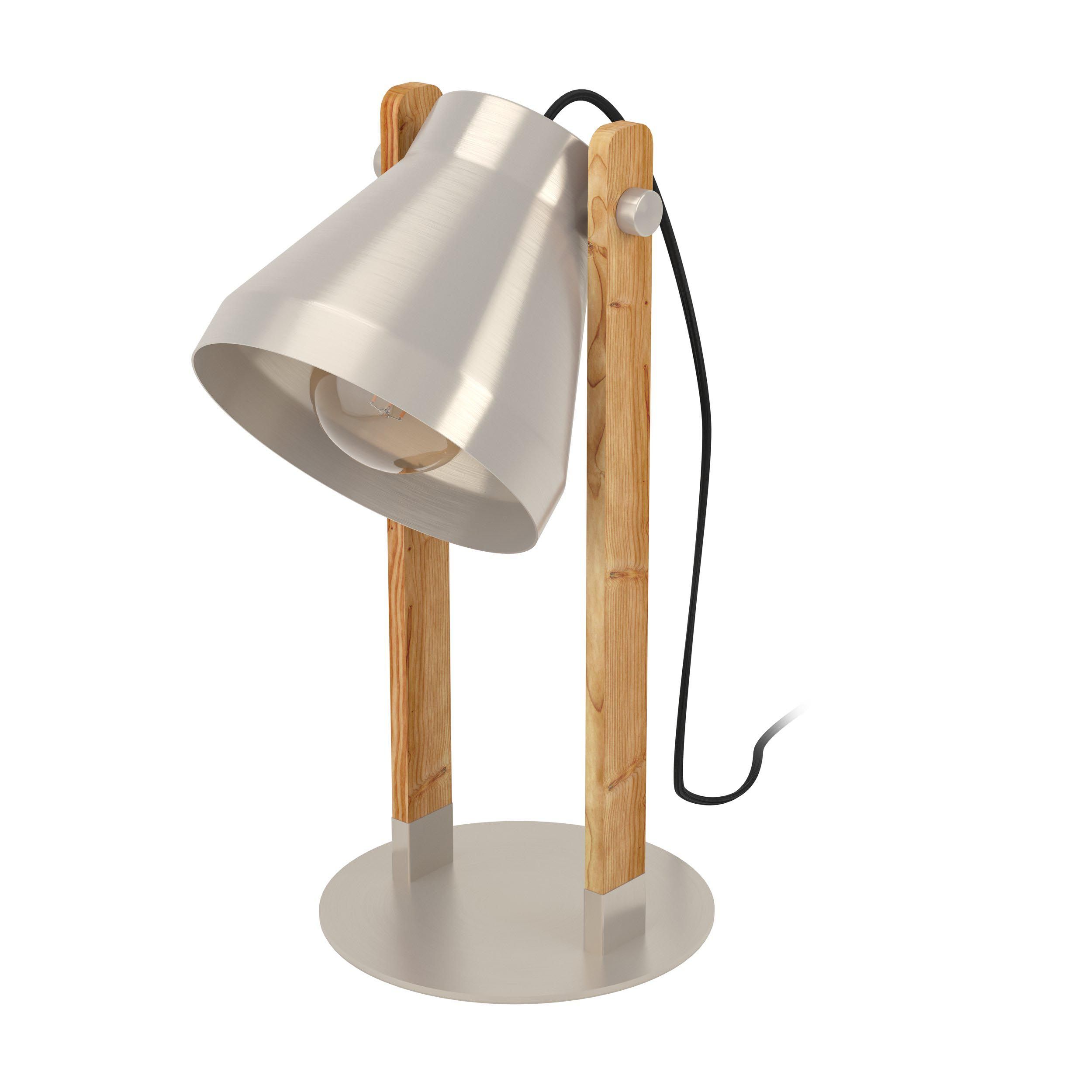 Lampe de table CAWTON gris/bois H38cm