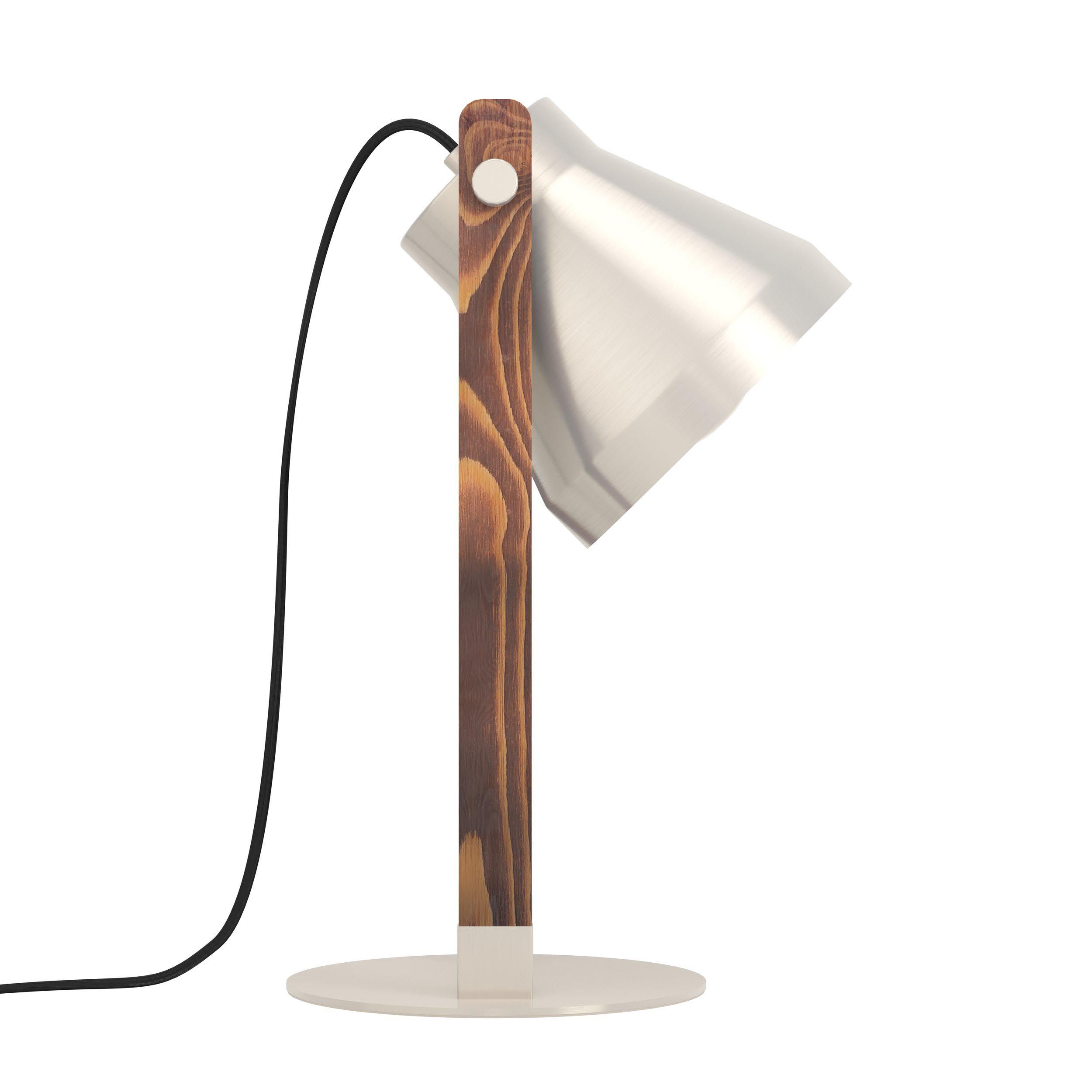 Lampe de table CAWTON gris/bois H38cm