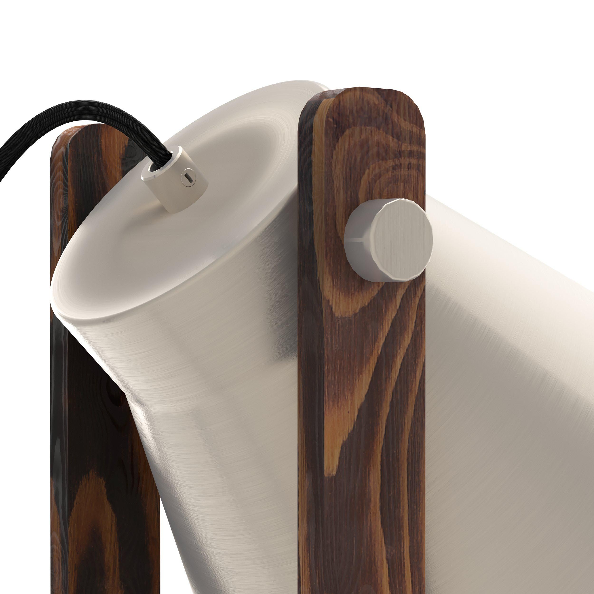Lampe de table CAWTON gris/bois H38cm