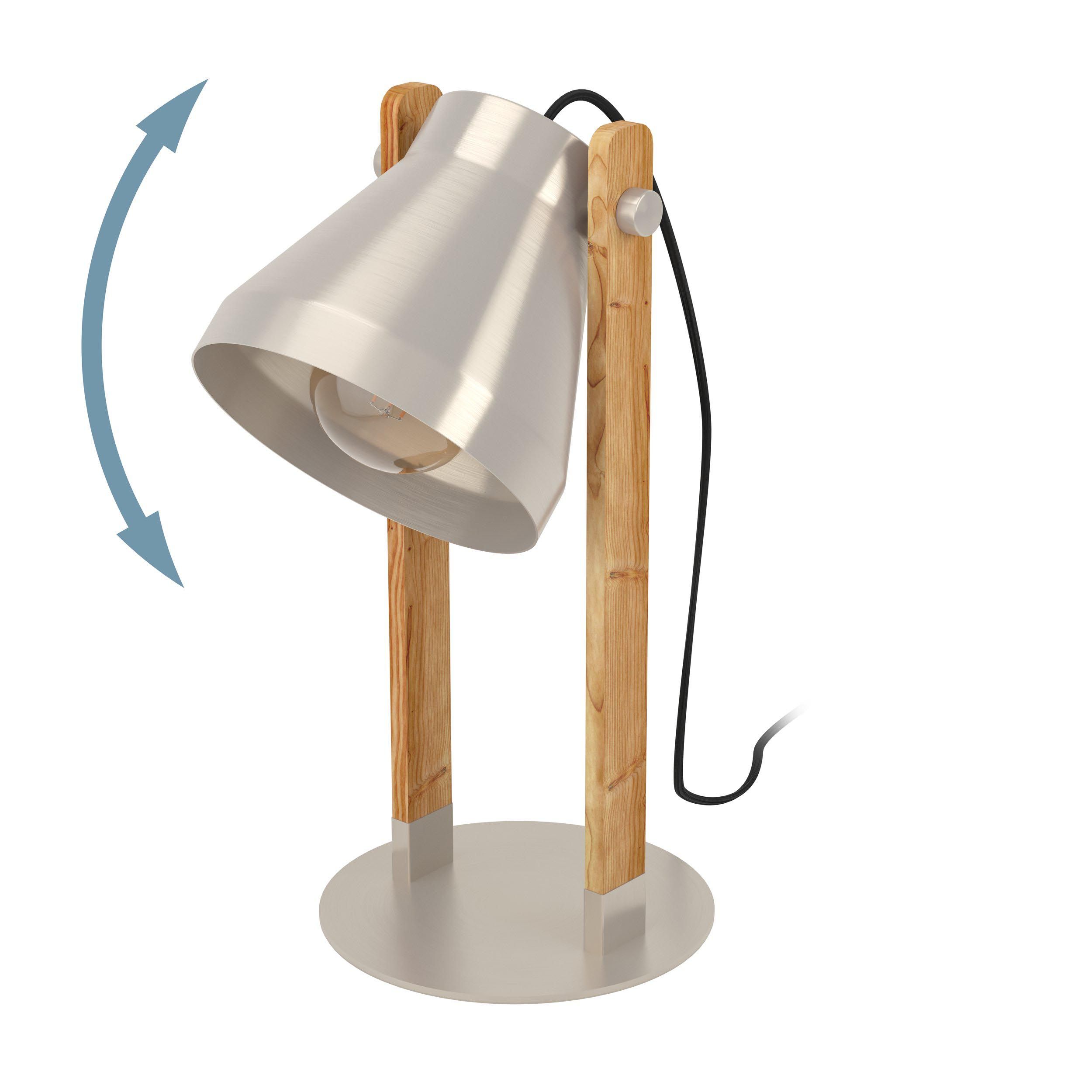 Lampe de table CAWTON gris/bois H38cm
