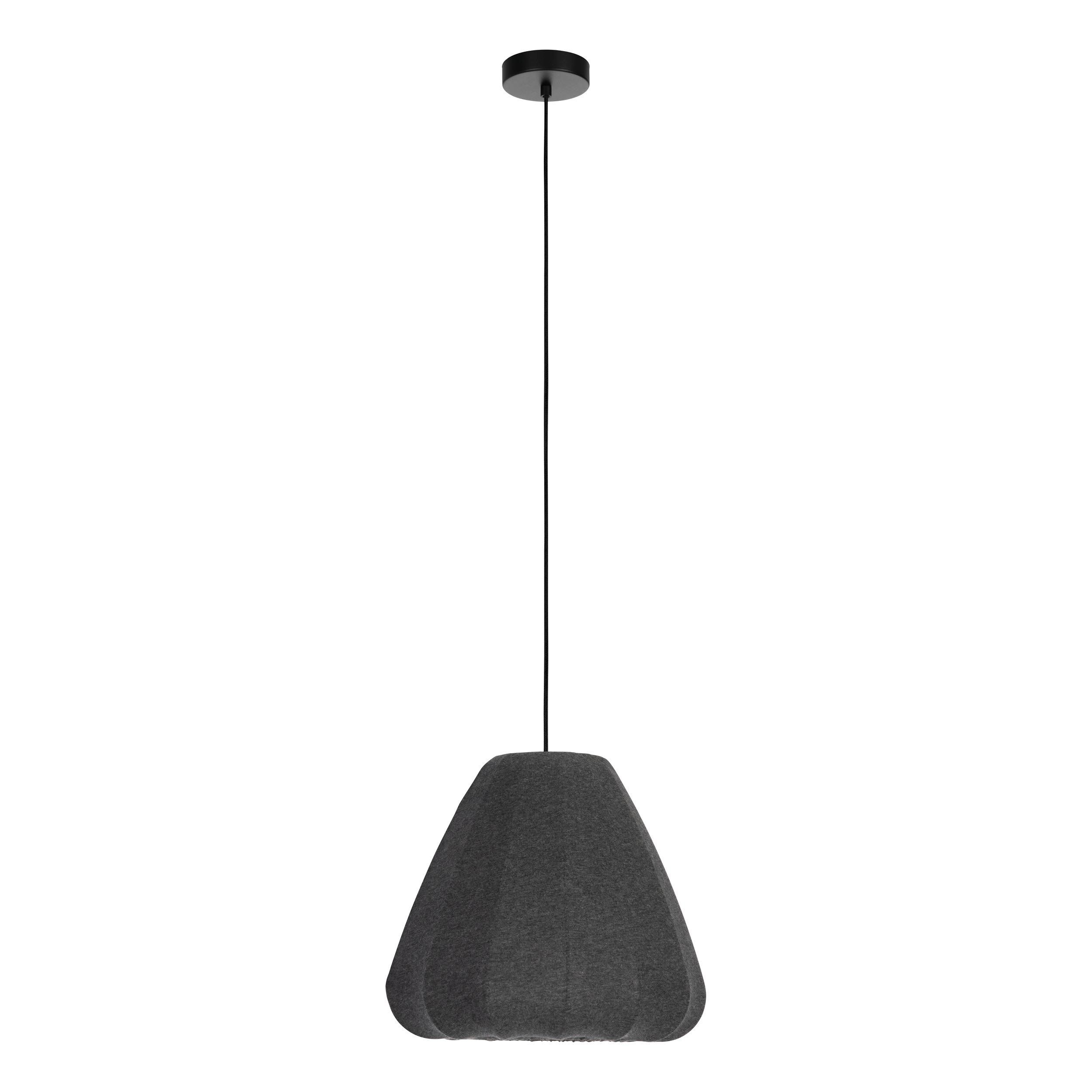 Suspension BARLASTON  tissu noir Ø35cm