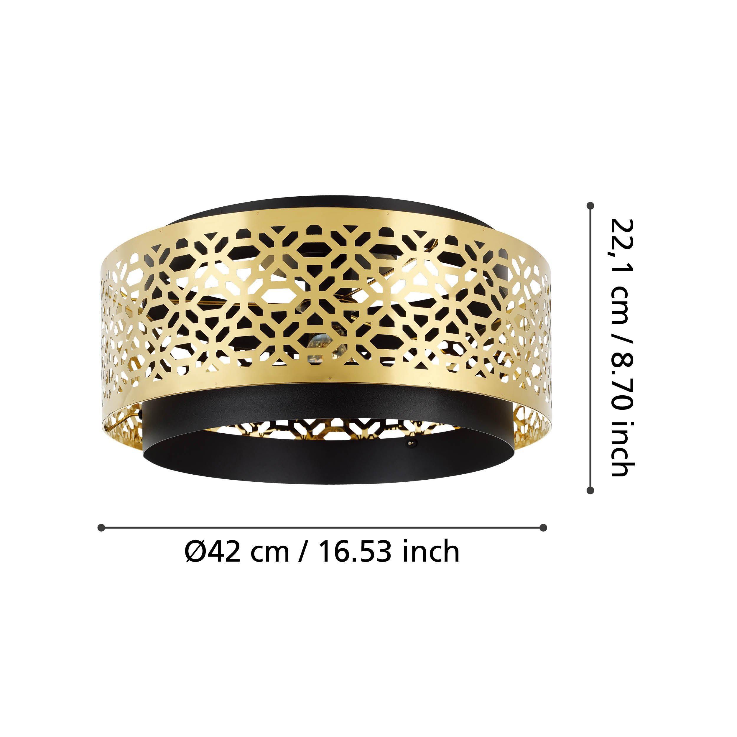 Plafonnier SANDBACH doré/noir Ø42cm