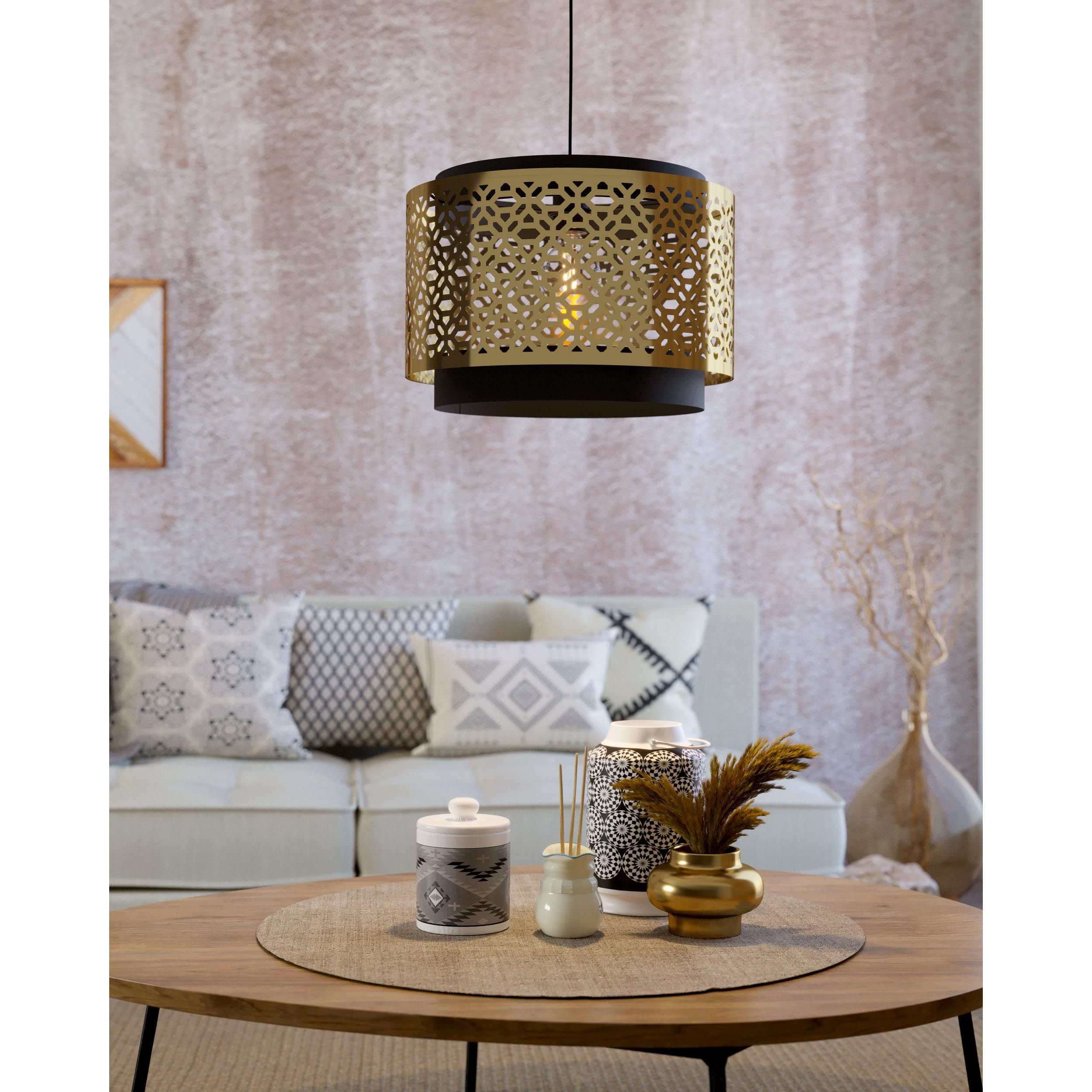 Suspension SANDBACH doré/noir Ø42cm