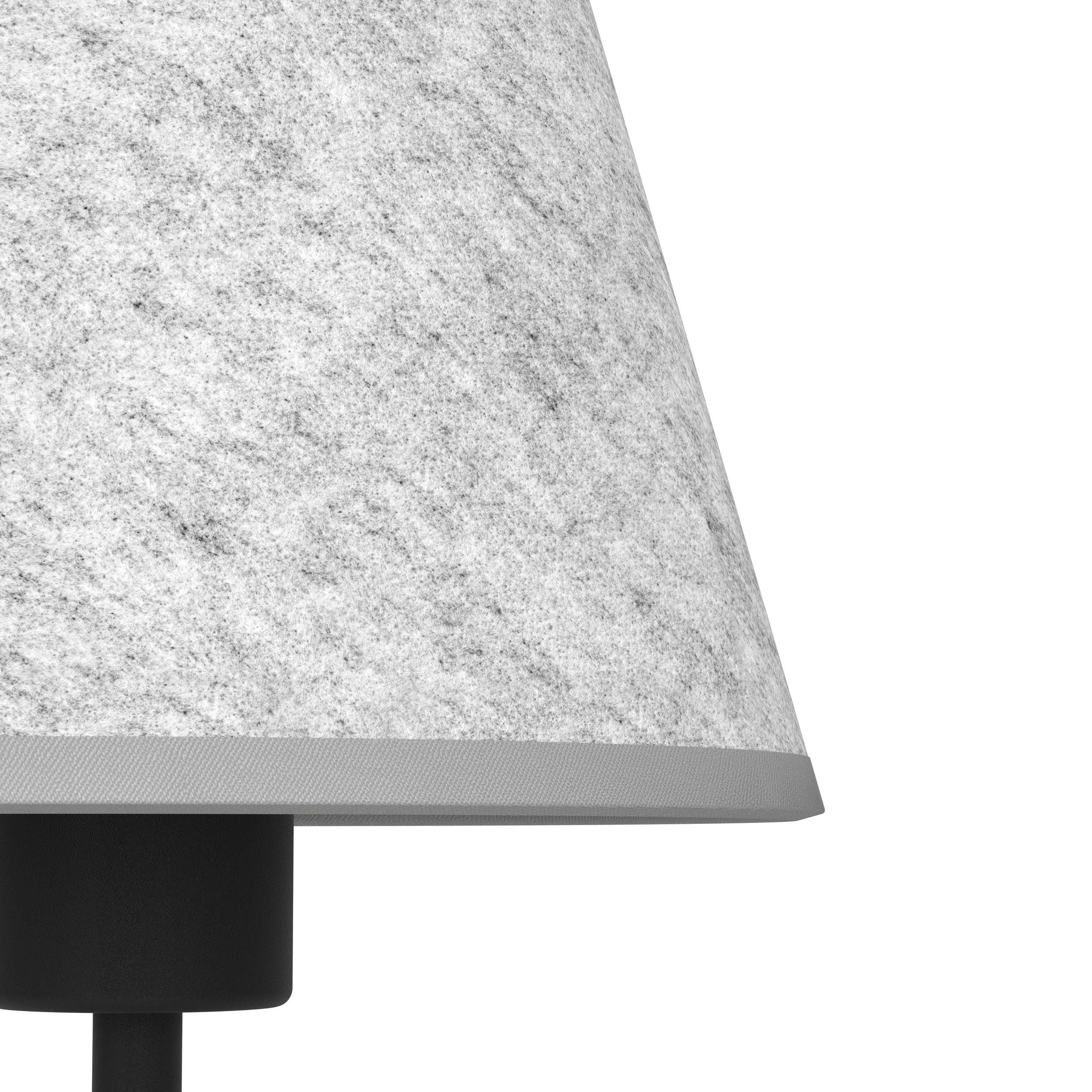 Lampe à poser ALSAGER noir/tissu gris H39cm