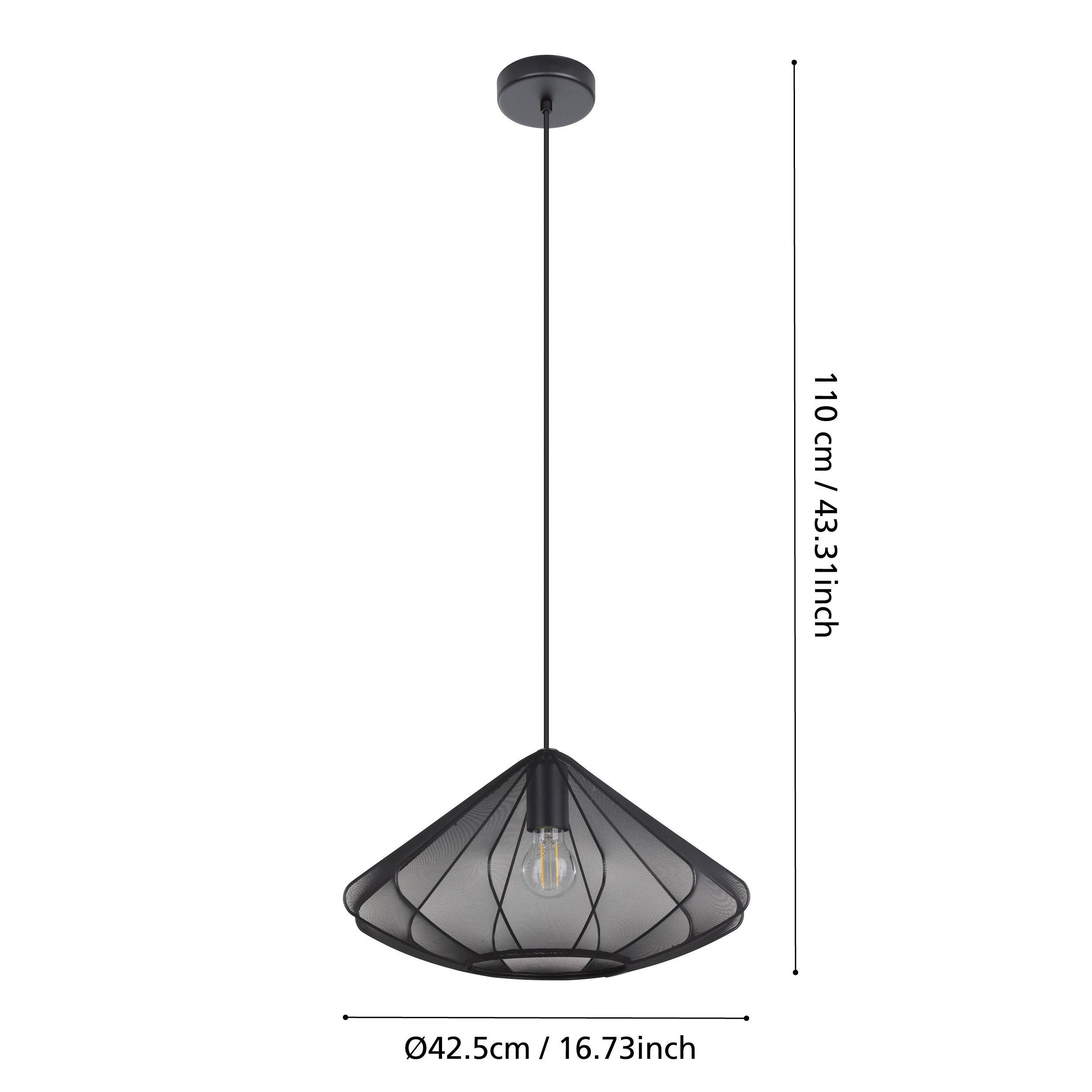 Suspension DOLWEN noir Ø33,5cm