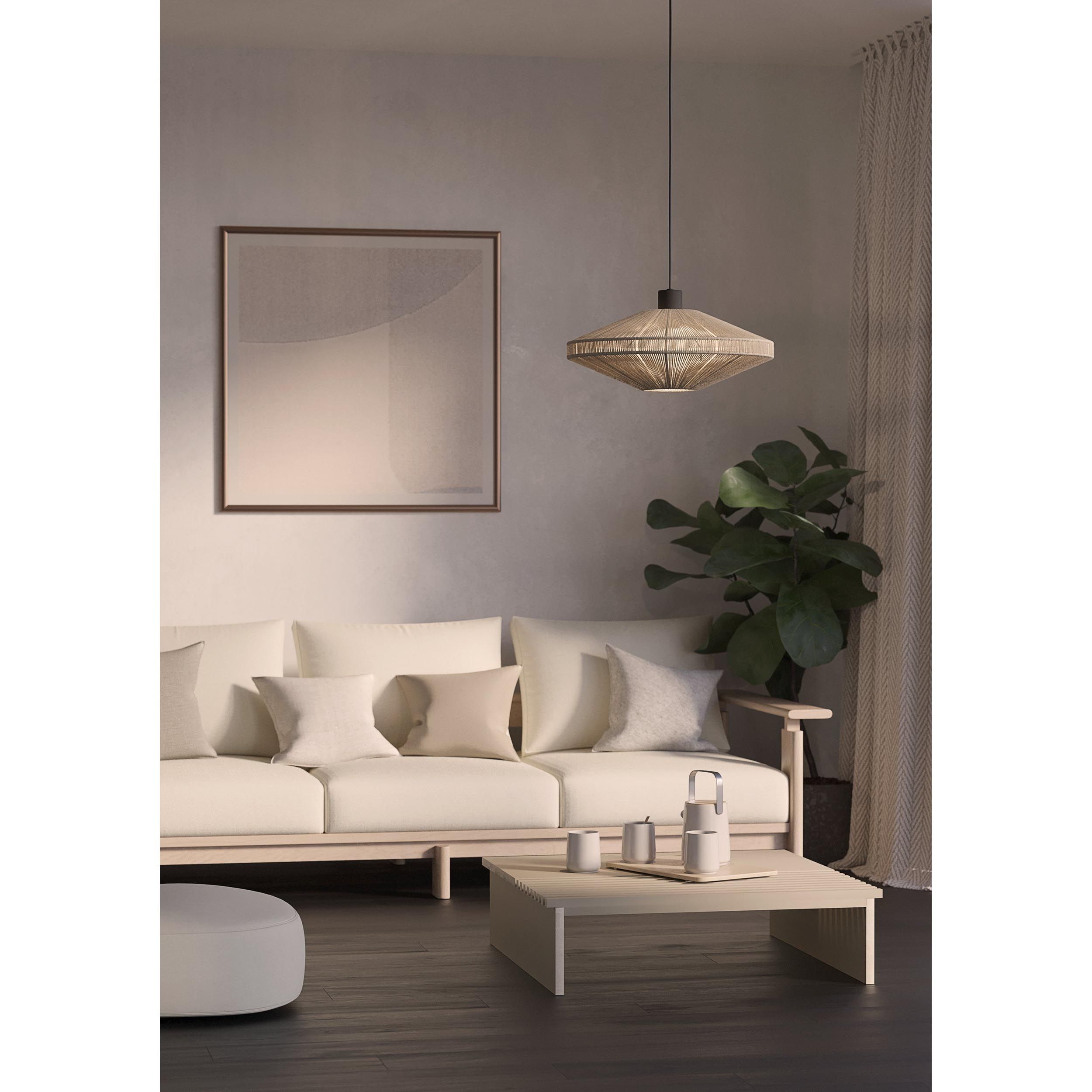 Suspension tissu beige MIDSUMER E27 1X40W