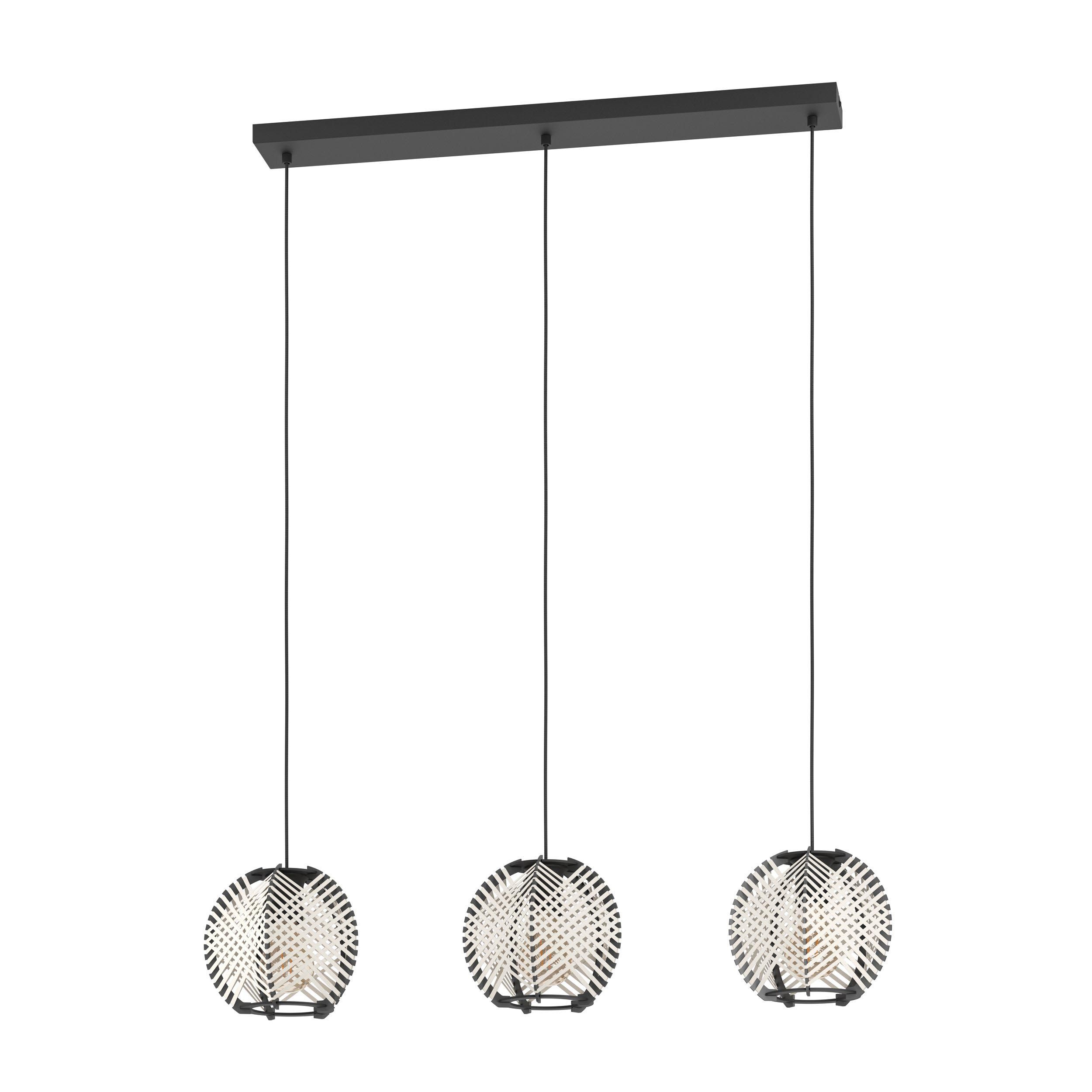 Suspension WAVERTON noir L92cm