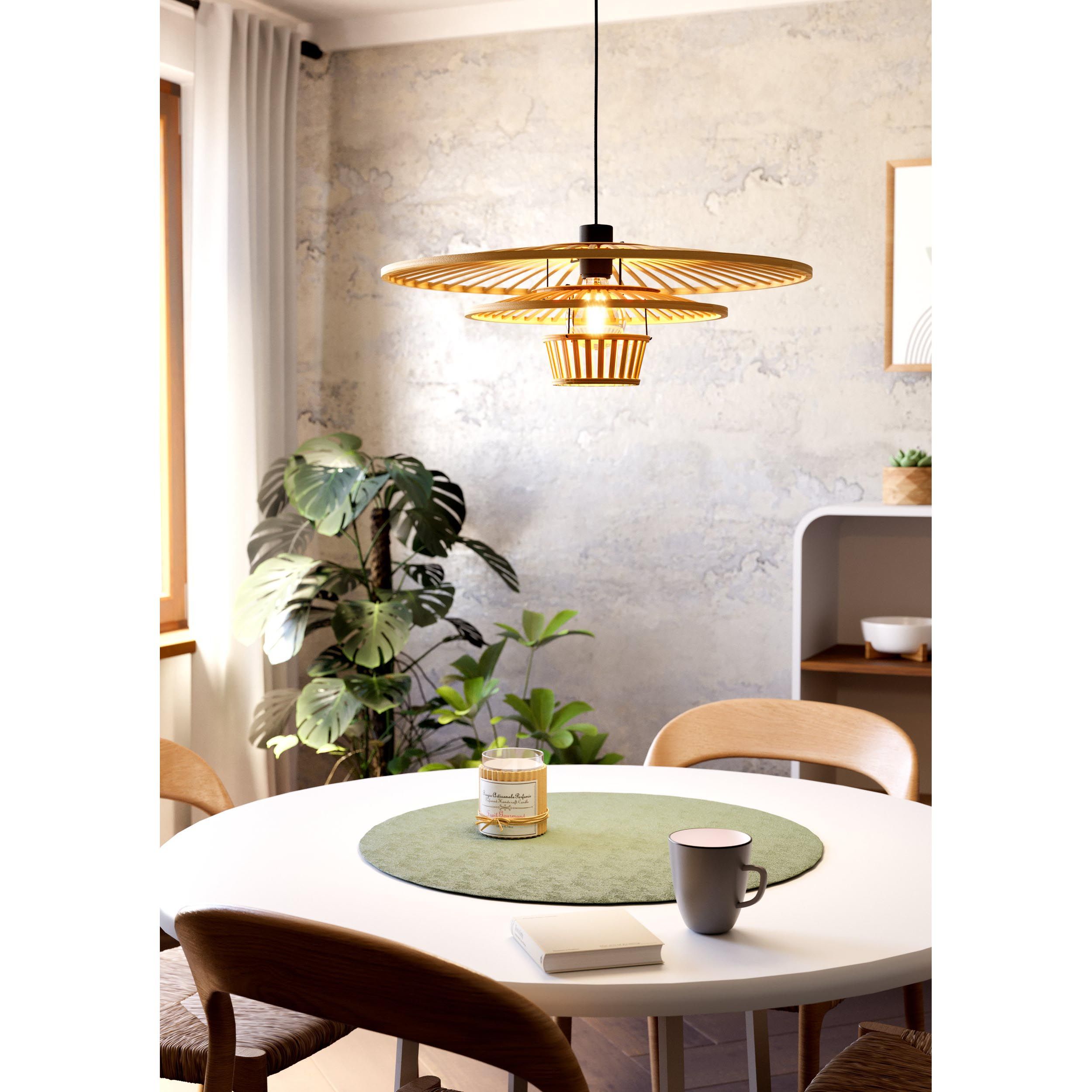 Suspension LYDNEY bois Ø57cm