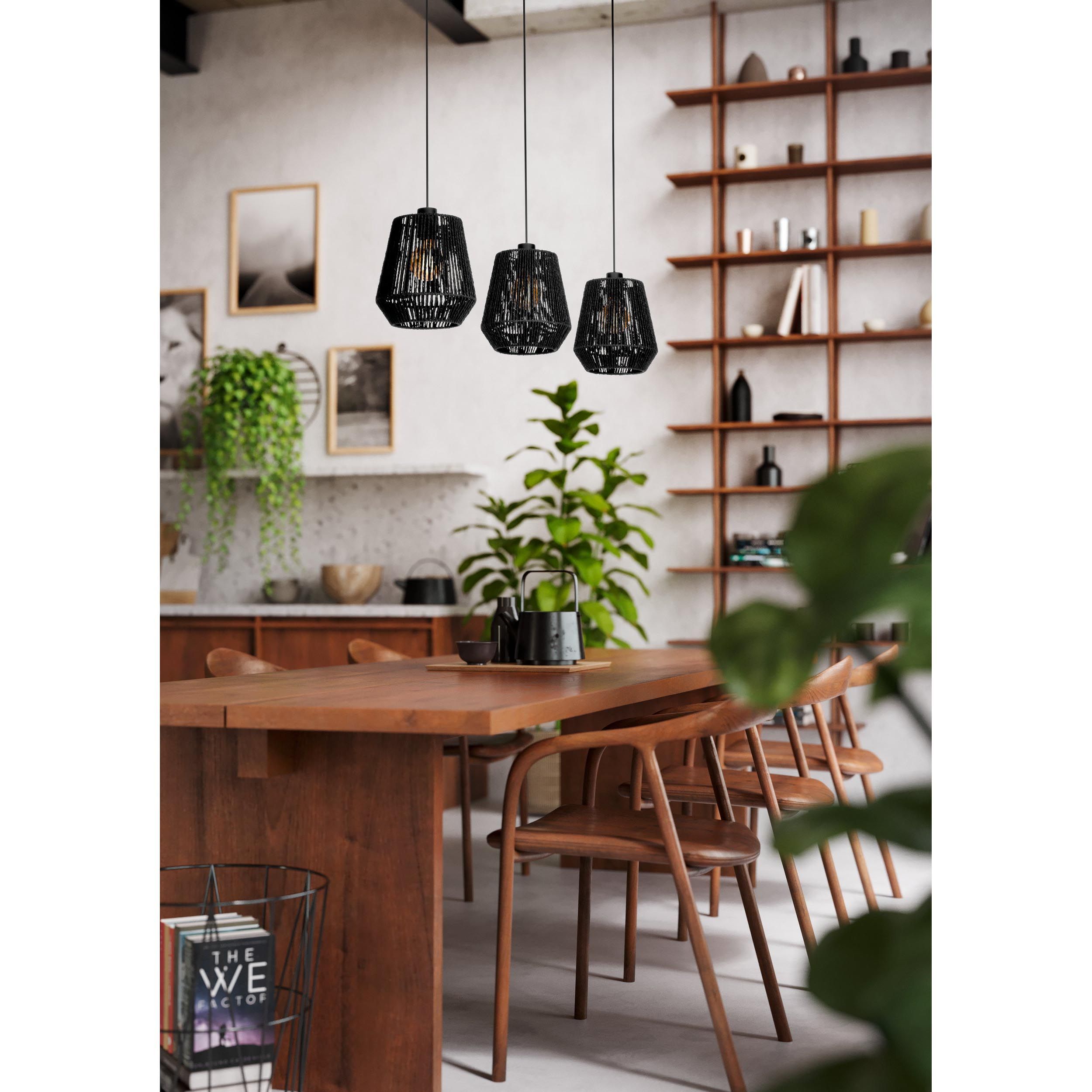 Suspension PERSLEY noir L92cm