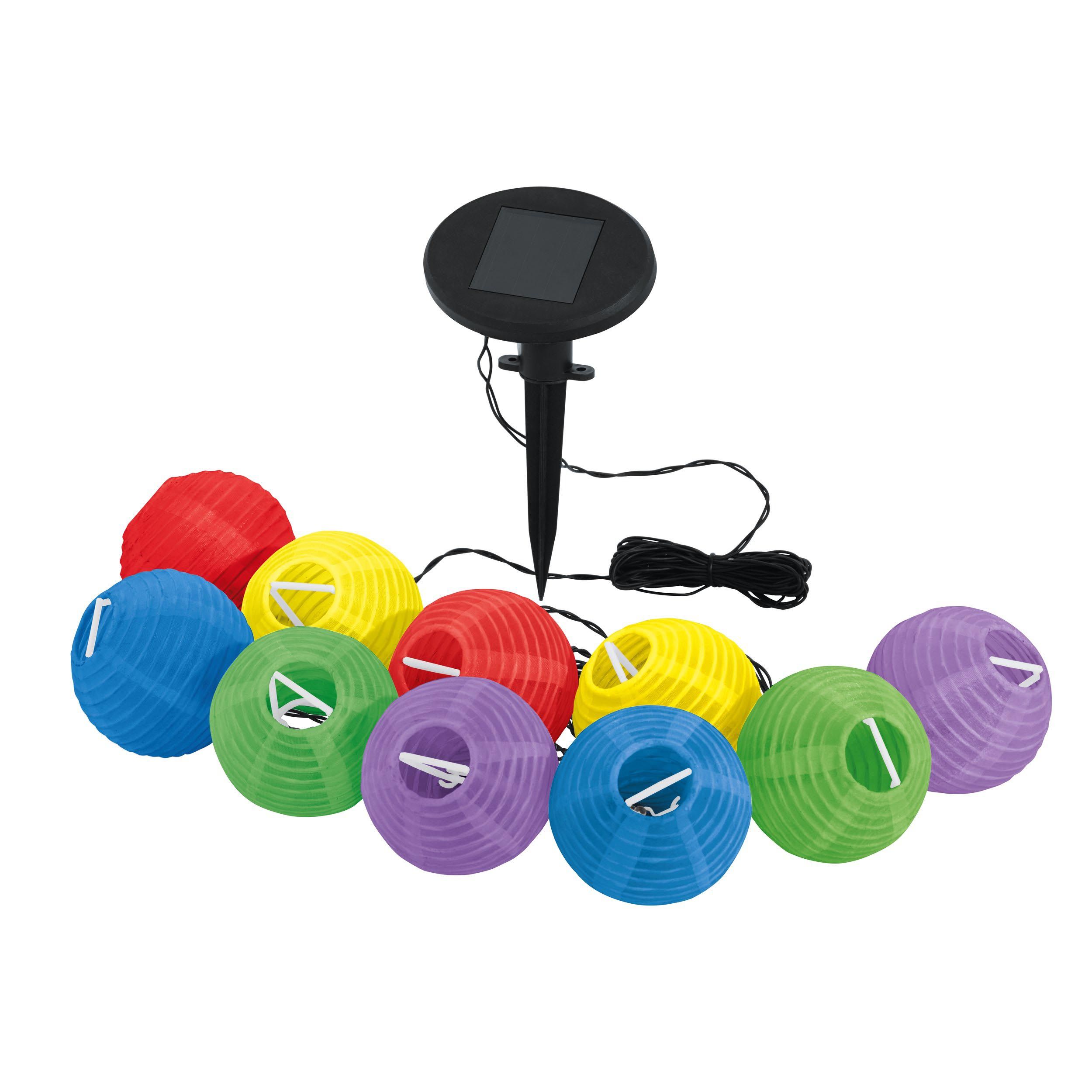 Guirlande extérieur à piquer LED Z_SOLAR multicolore L570cm