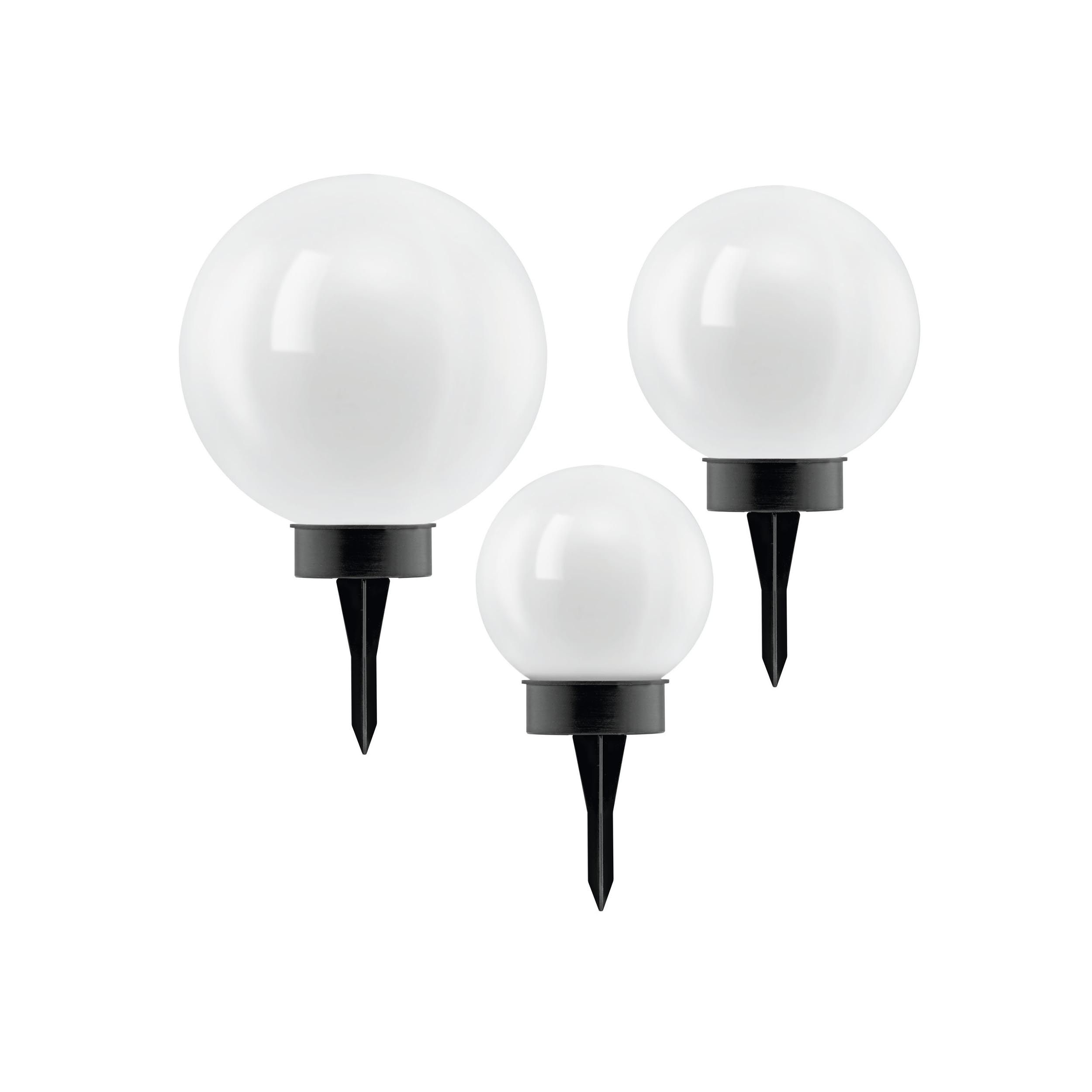 Set de bornes à piquer extérieur LED Z_SOLAR blanc/noir