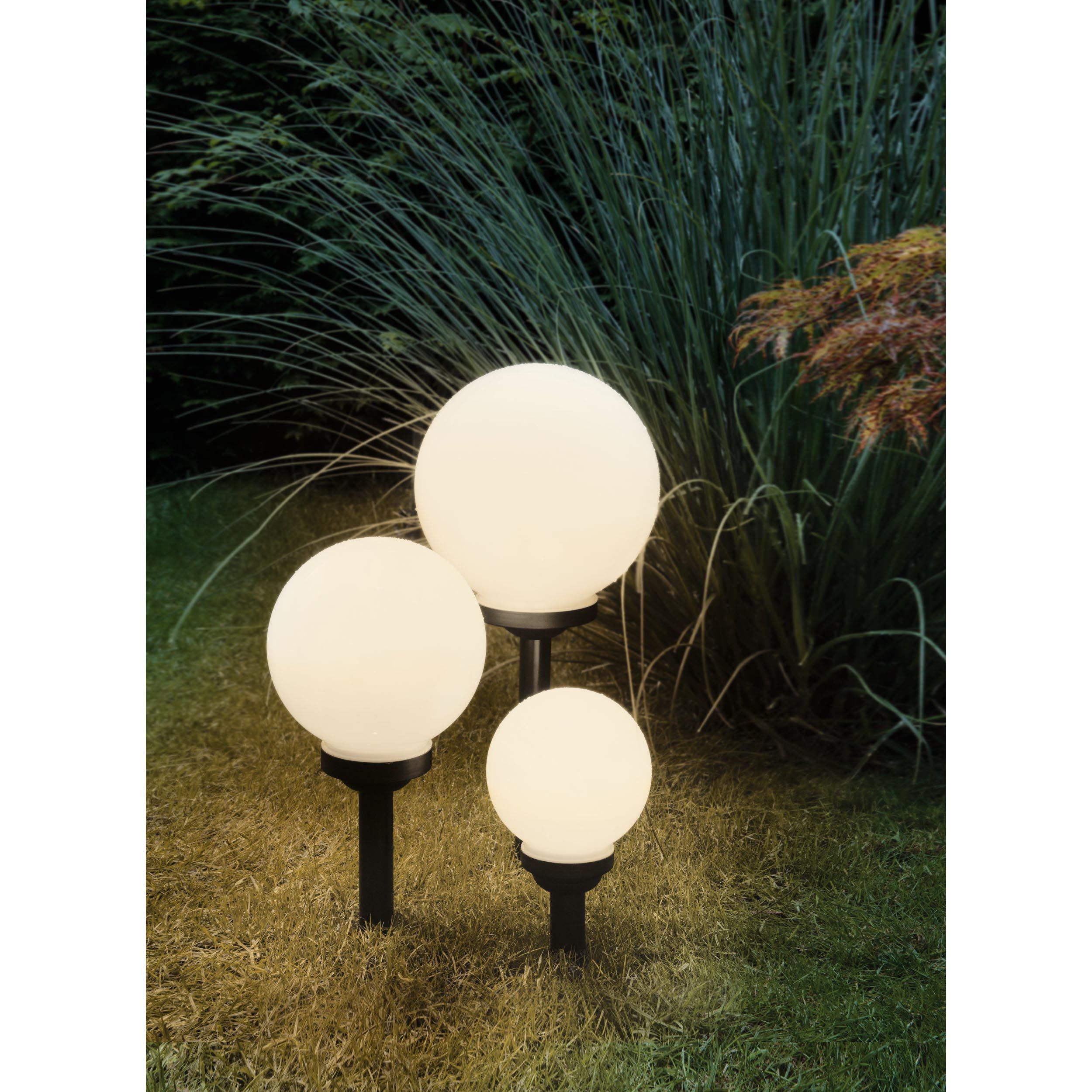 Set de bornes à piquer extérieur LED Z_SOLAR blanc/noir