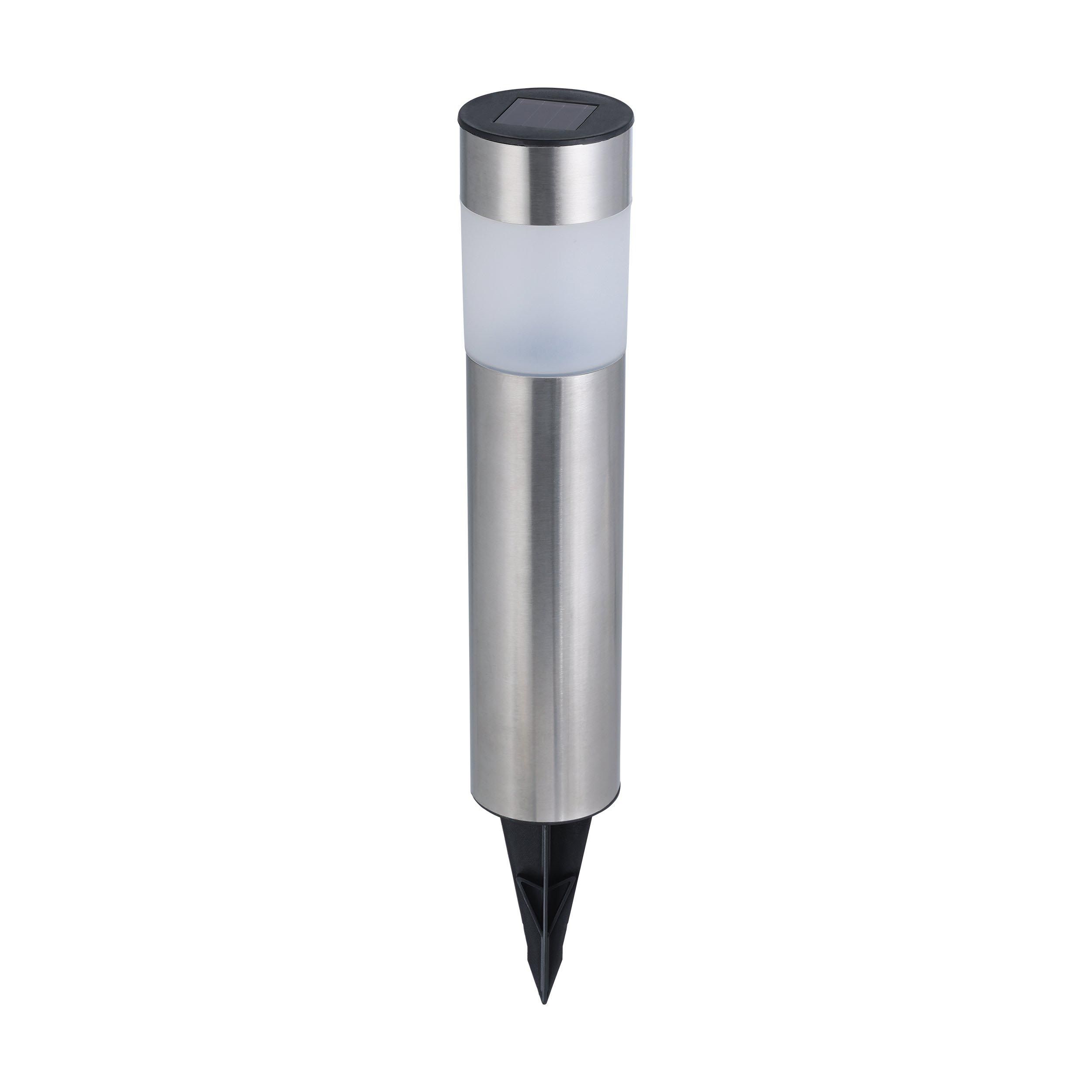 Borne à piquer extérieur LED Z_SOLAR nickel H28cm