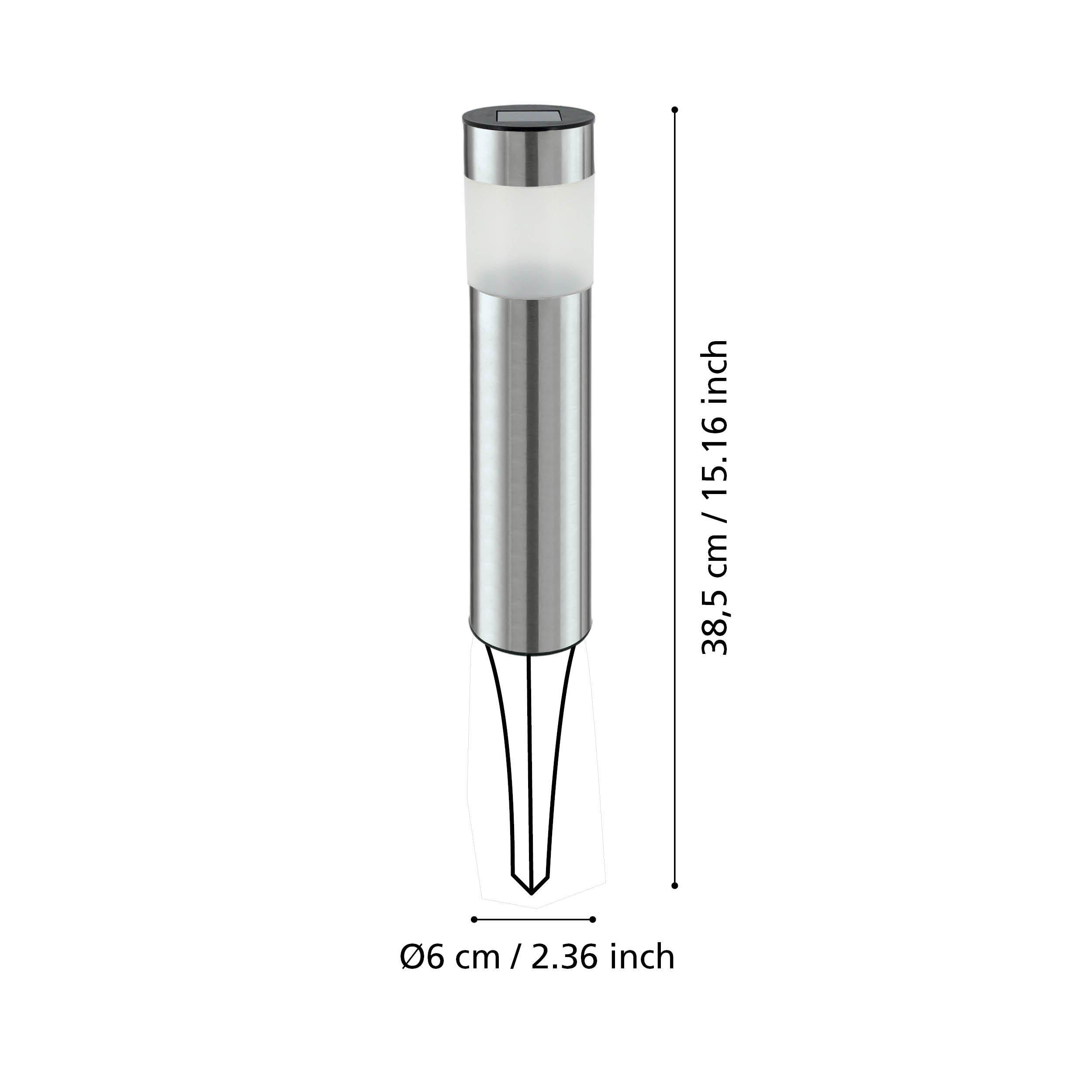 Borne à piquer extérieur LED Z_SOLAR nickel H28cm
