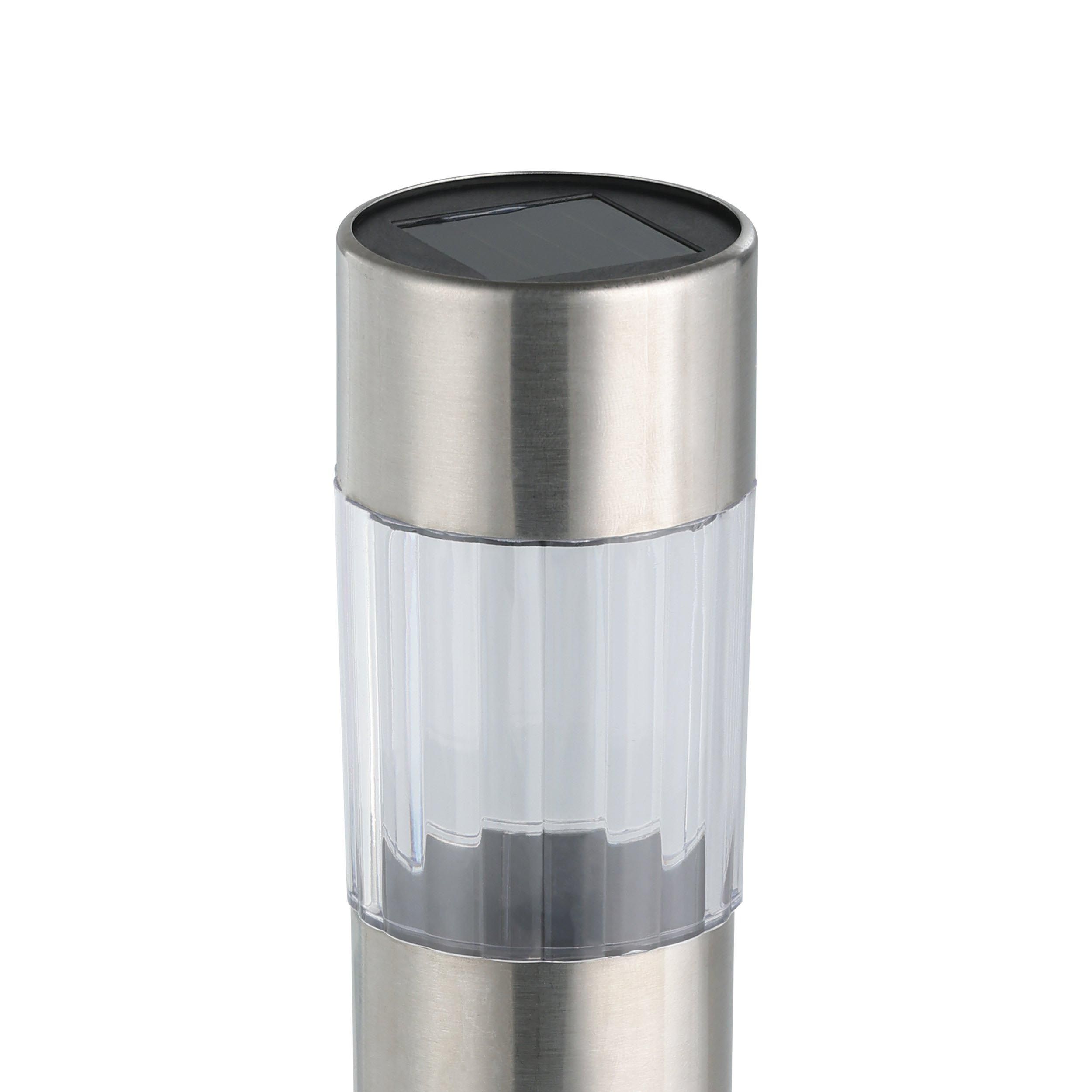 Set de bornes à piquer extérieur LED Z_SOLAR nickel H20cm