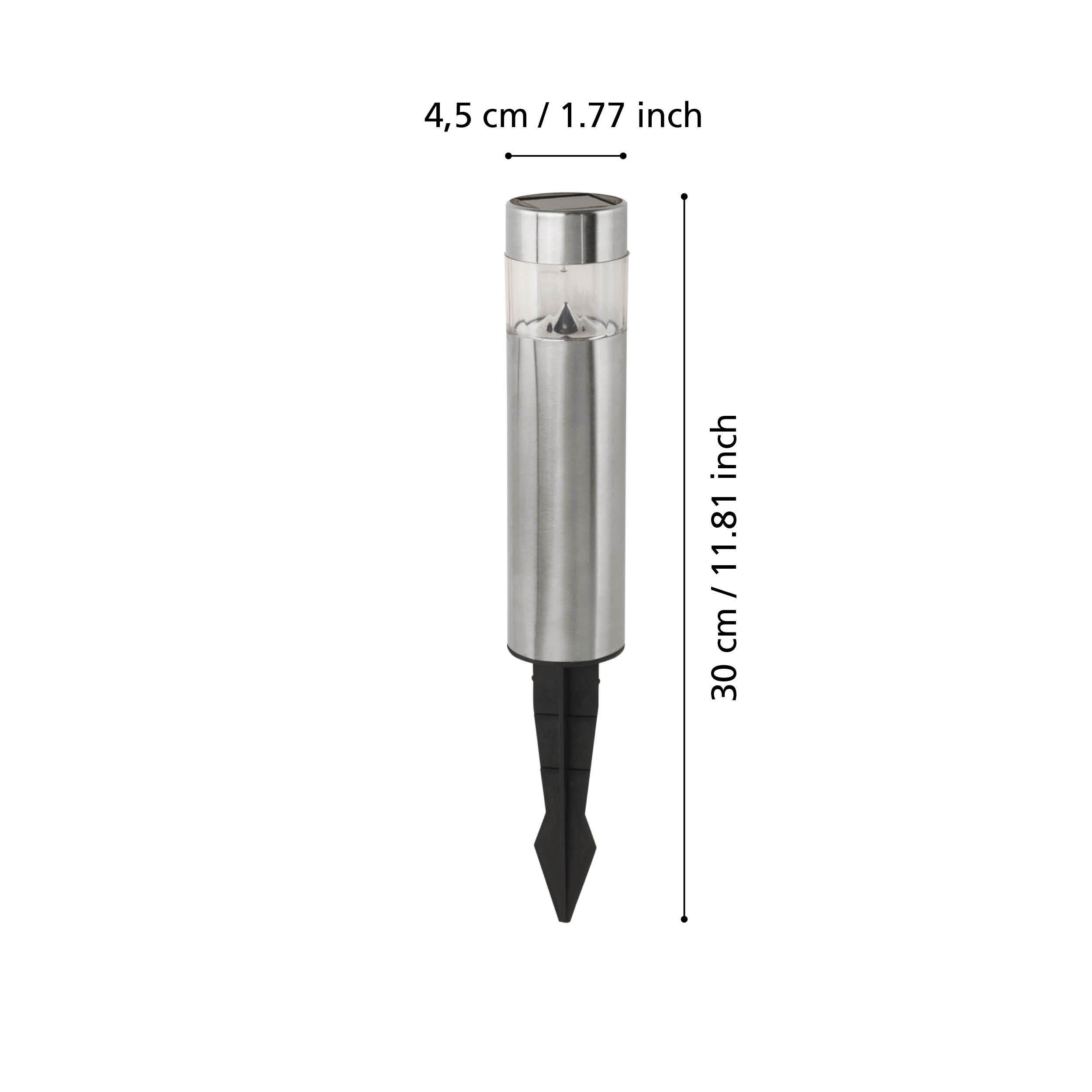 Set de bornes à piquer extérieur LED Z_SOLAR nickel H20cm