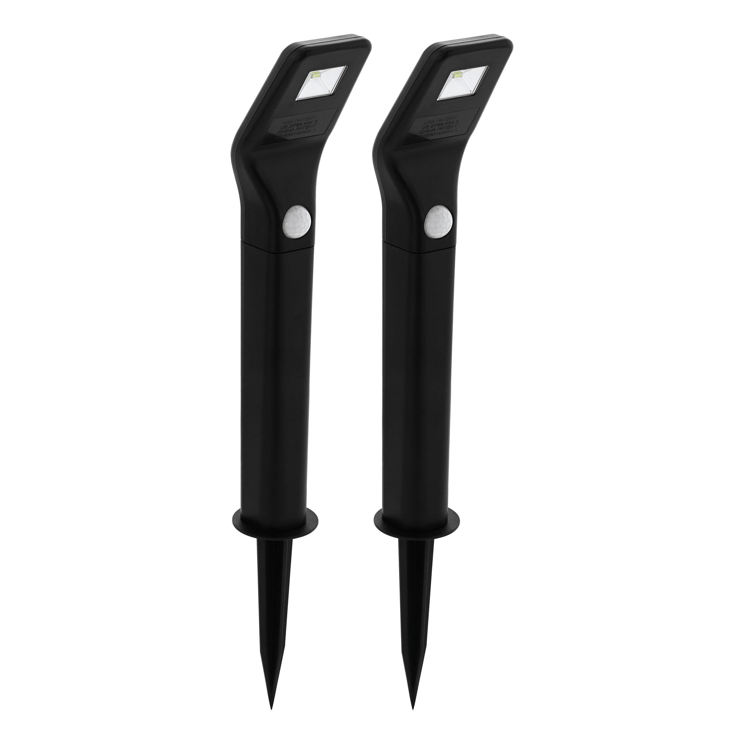 Luminaire à piquer extérieur plastique noir Z_SOLAR LED INT 2X 1X0,5W